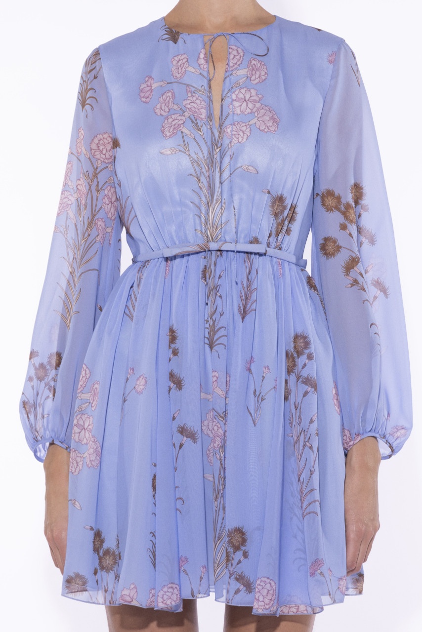 Printed Georgette Mini Dress - 4