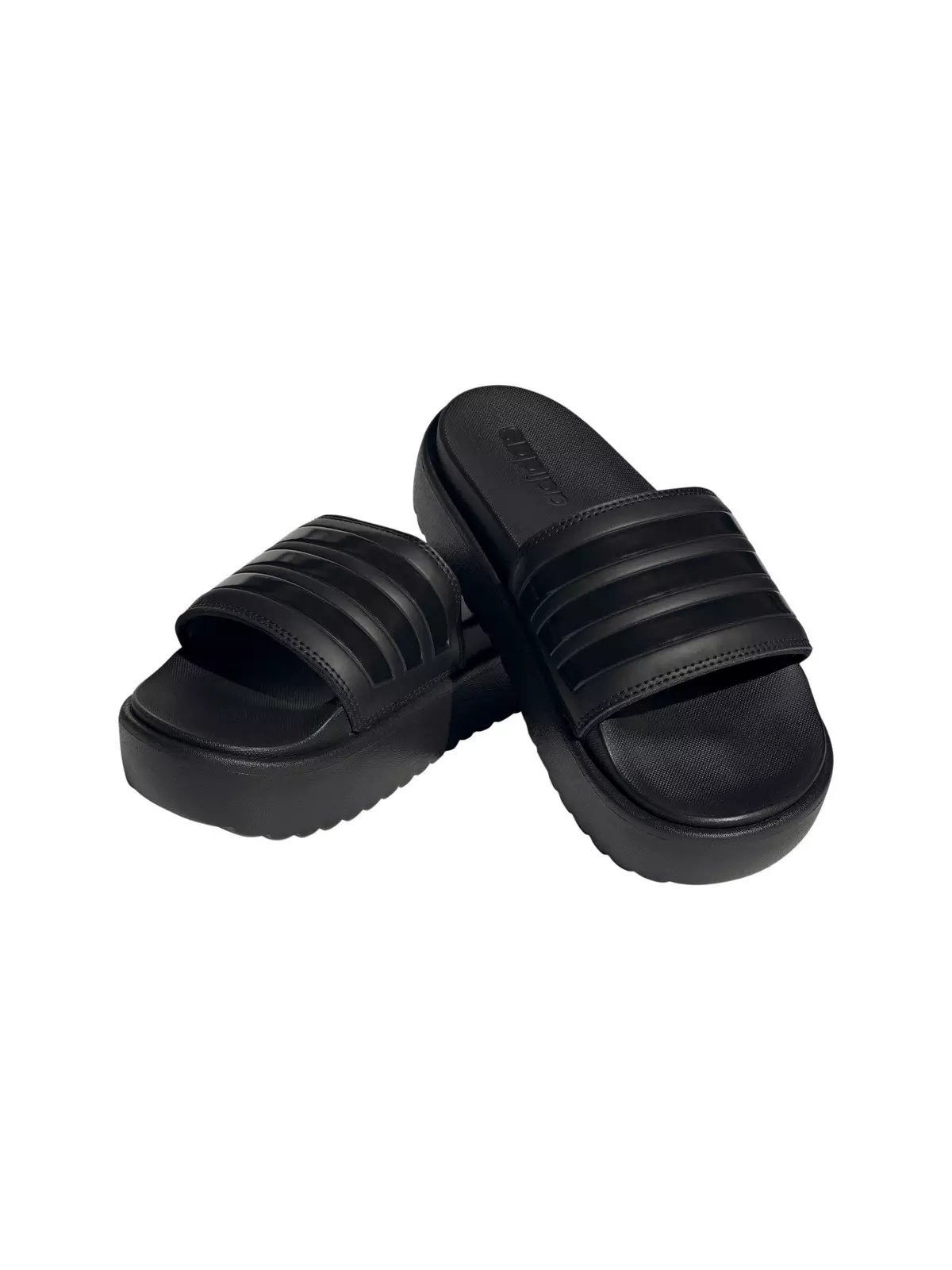Adilette Platform "Core Black/Core Black/Core Black" Women's Slide - 3
