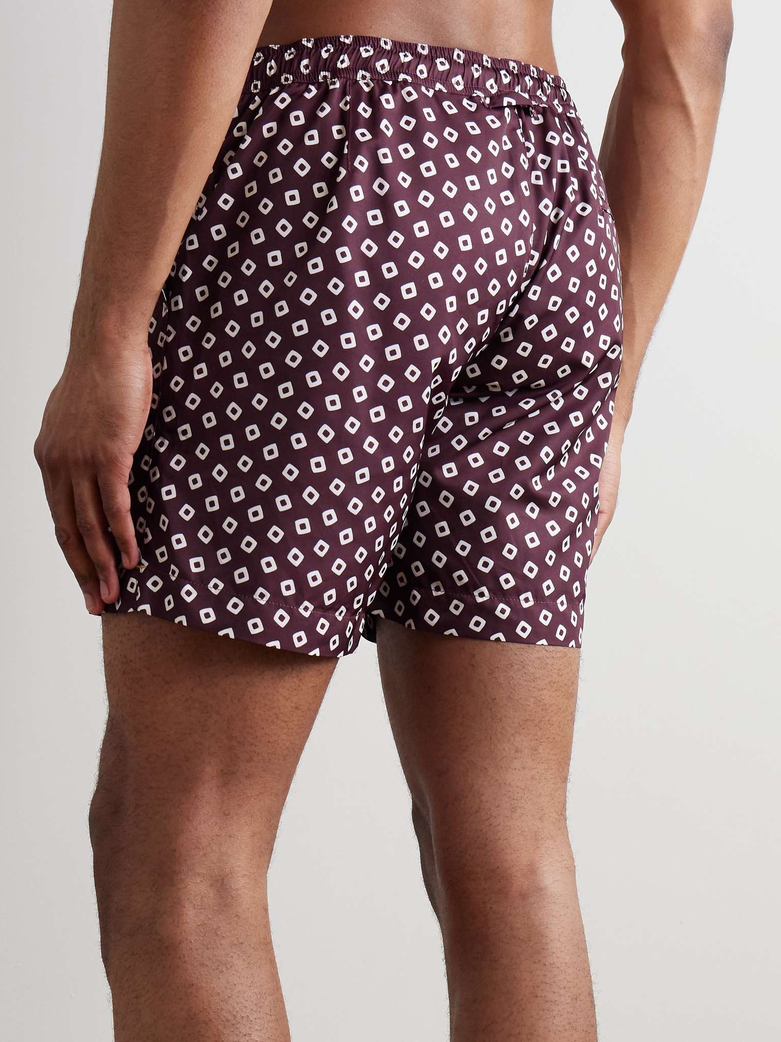 Bulldog Straight-Leg Mid-Length Printed Recycled Swim Shorts - 3