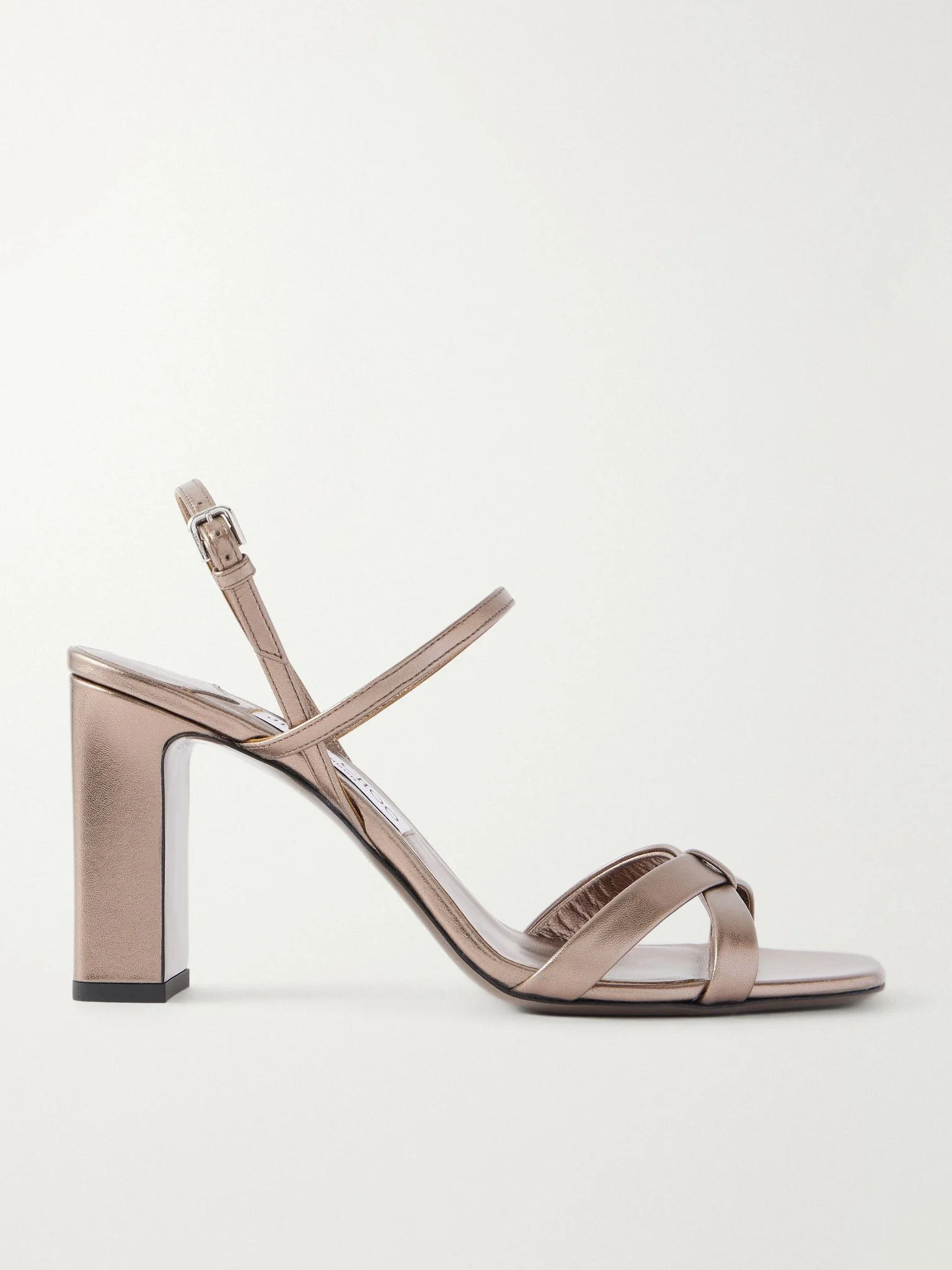 Elsy metallic leather sandals Bronze - 1
