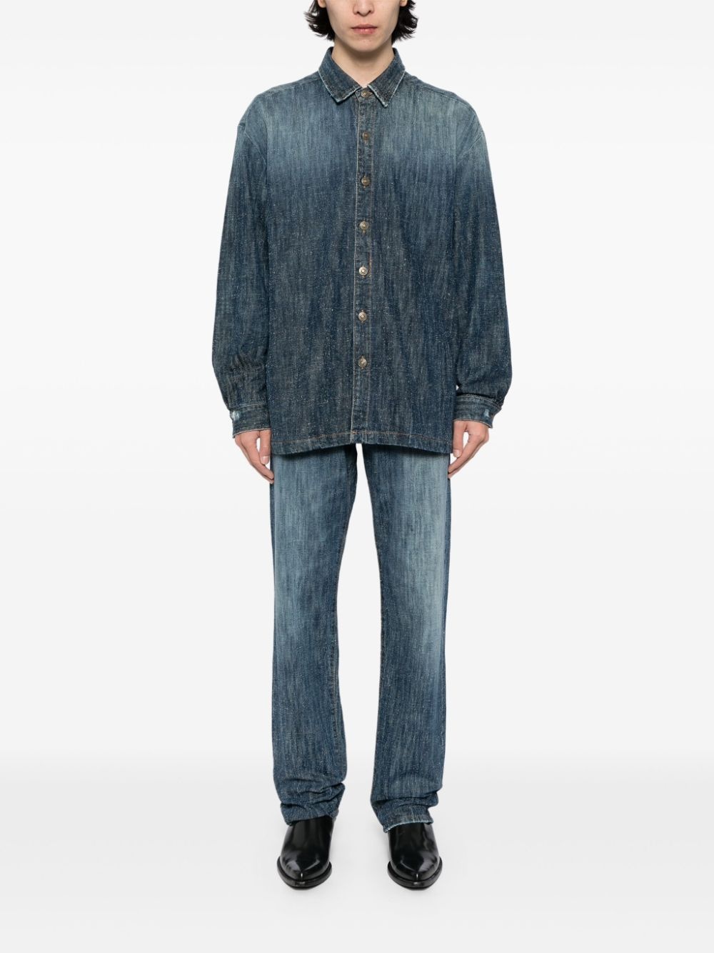 faded cotton jeans - 2