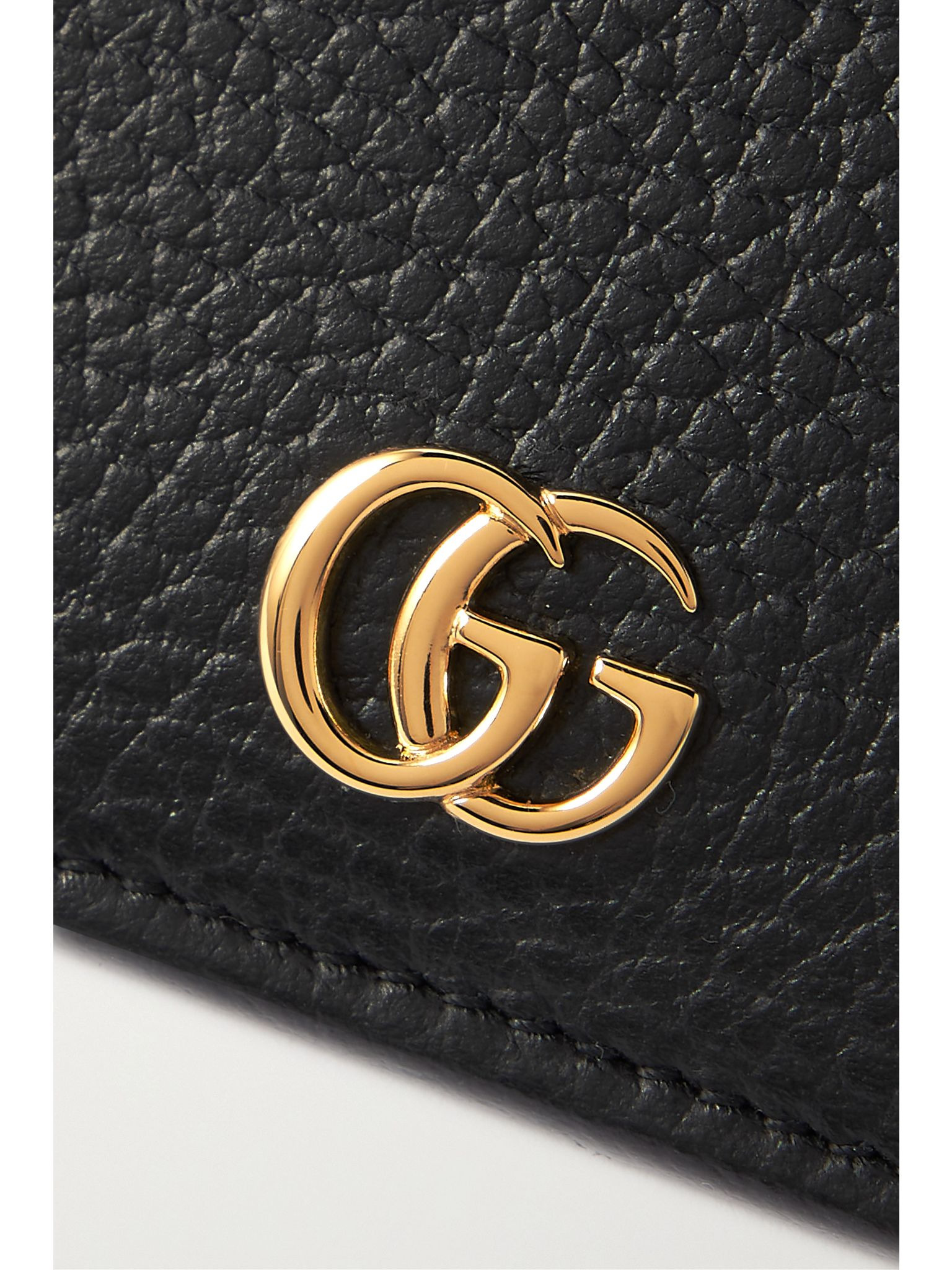 Petite Marmont textured-leather wallet Black - 4