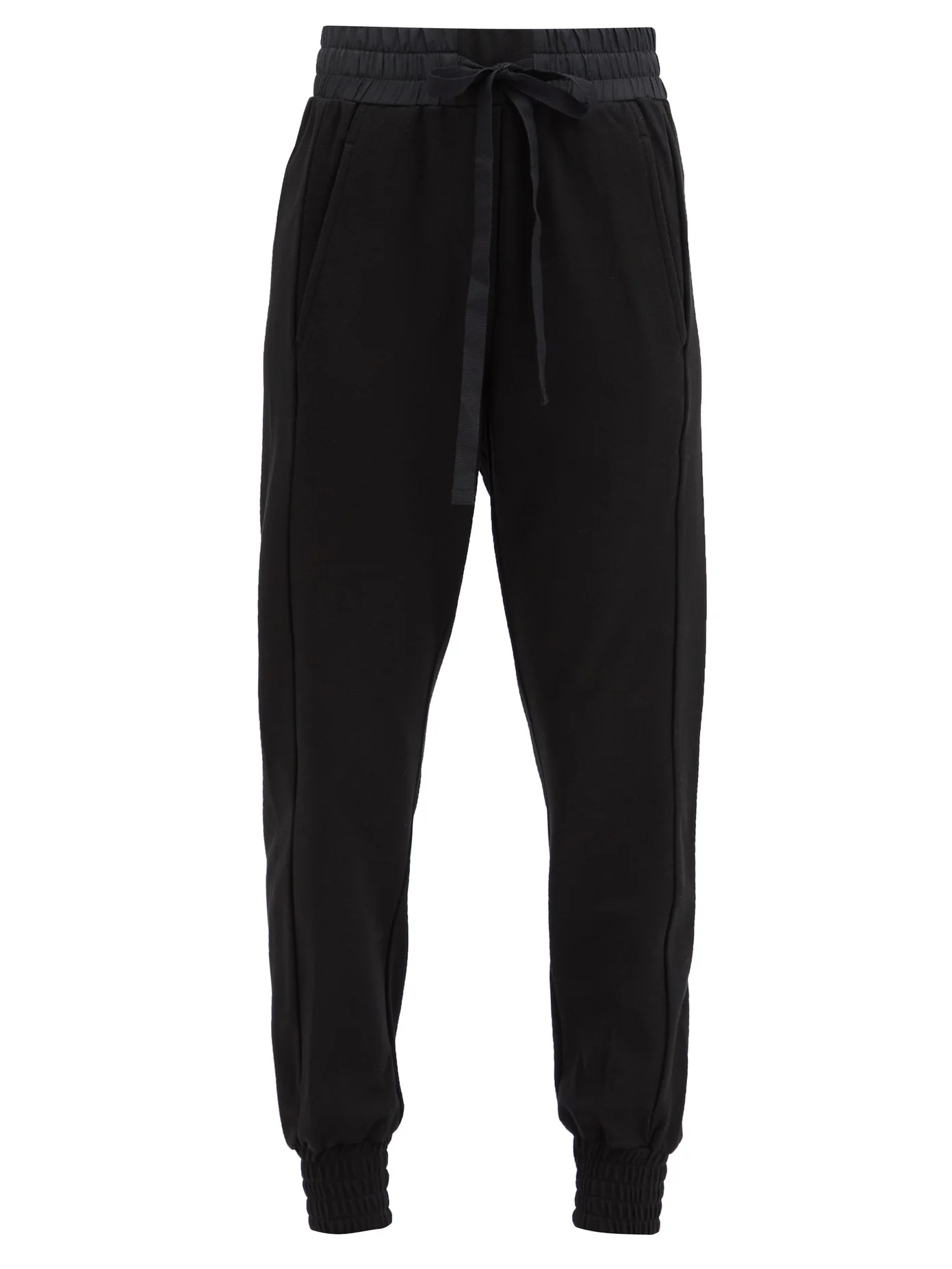 Poplin-trimmed jersey track pants - 1