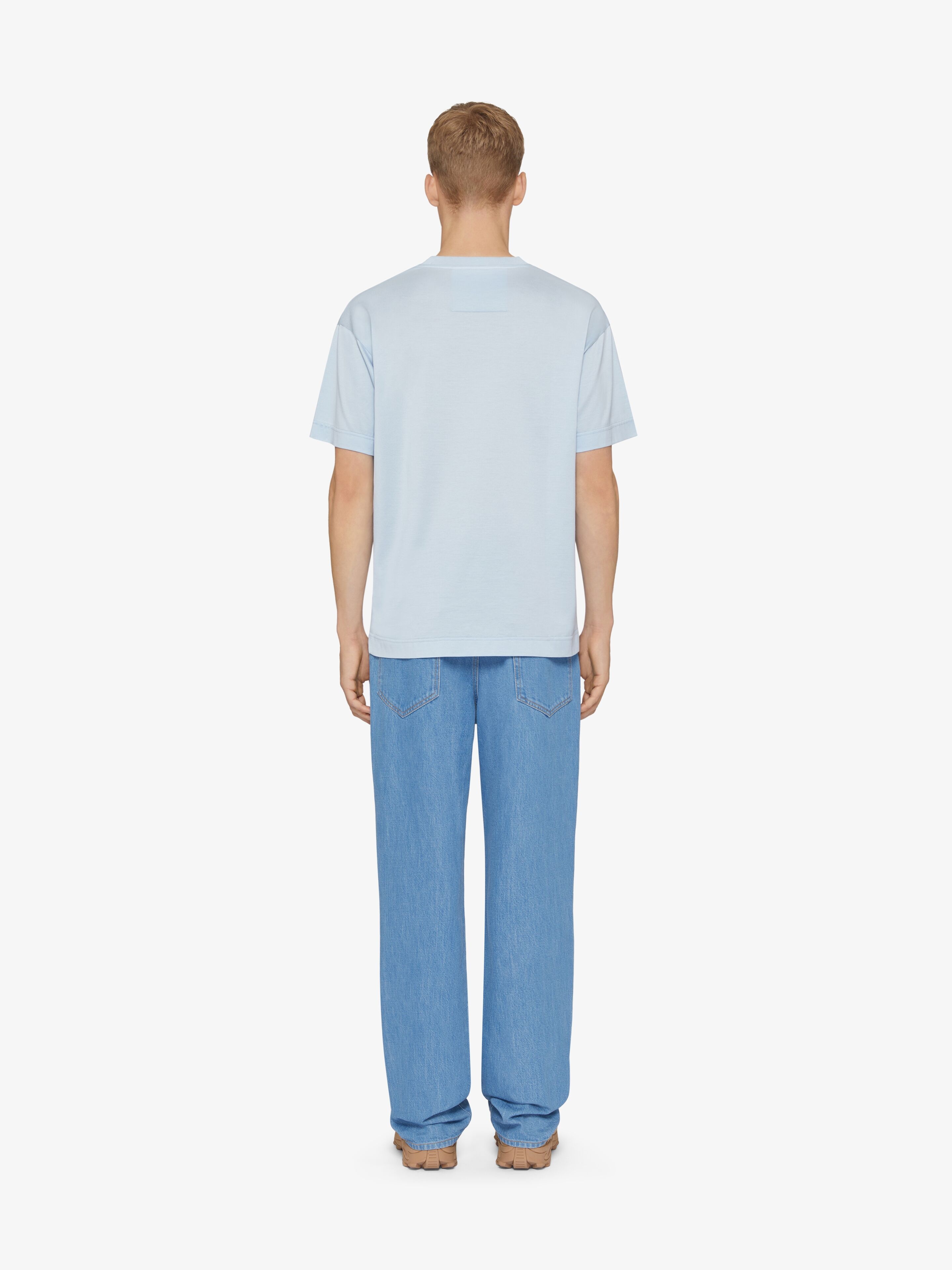 T-SHIRT IN MERCERIZED COTTON WITH 4G DETAIL - 3