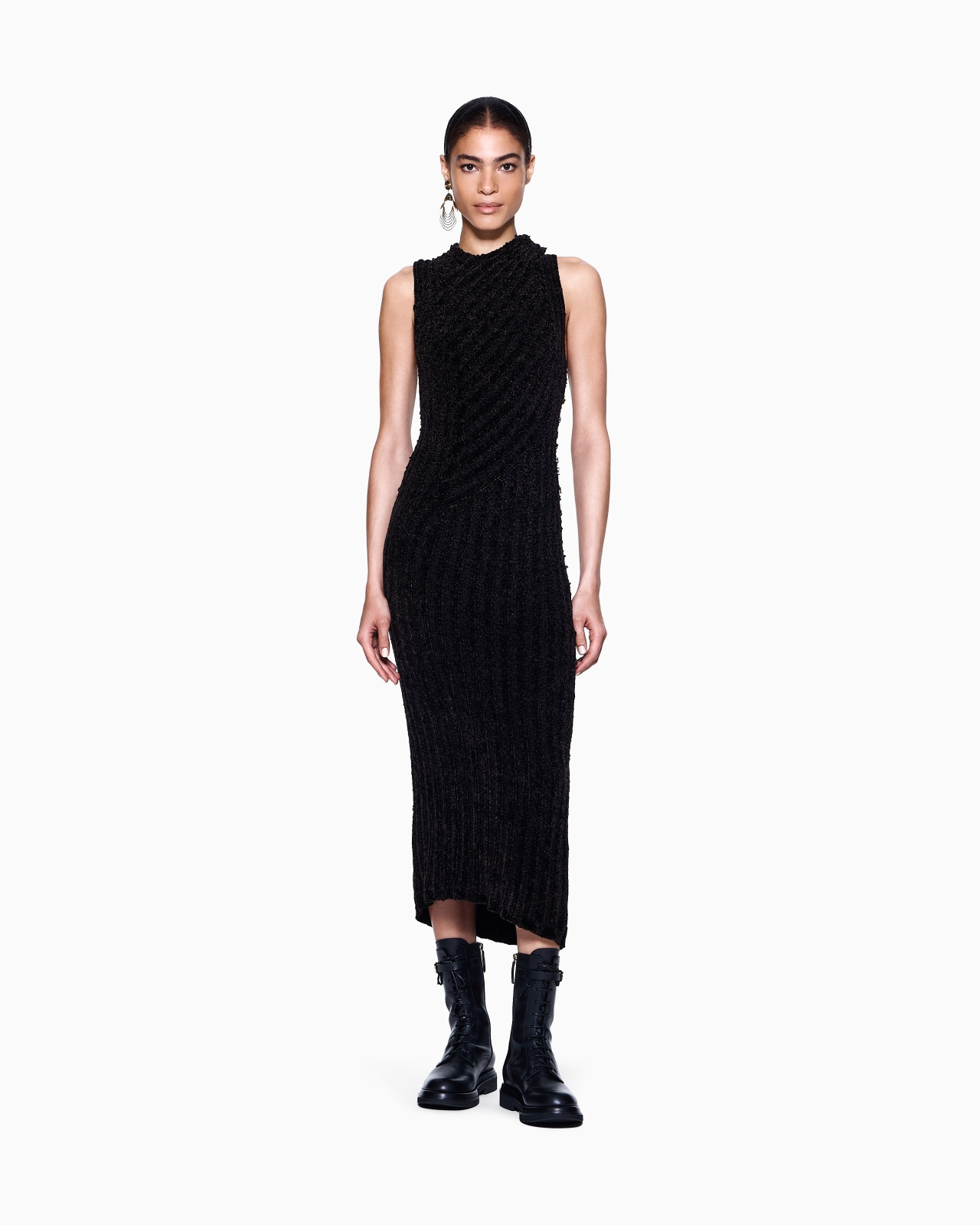 VISCOSE KNIT MIDI DRESS - 2