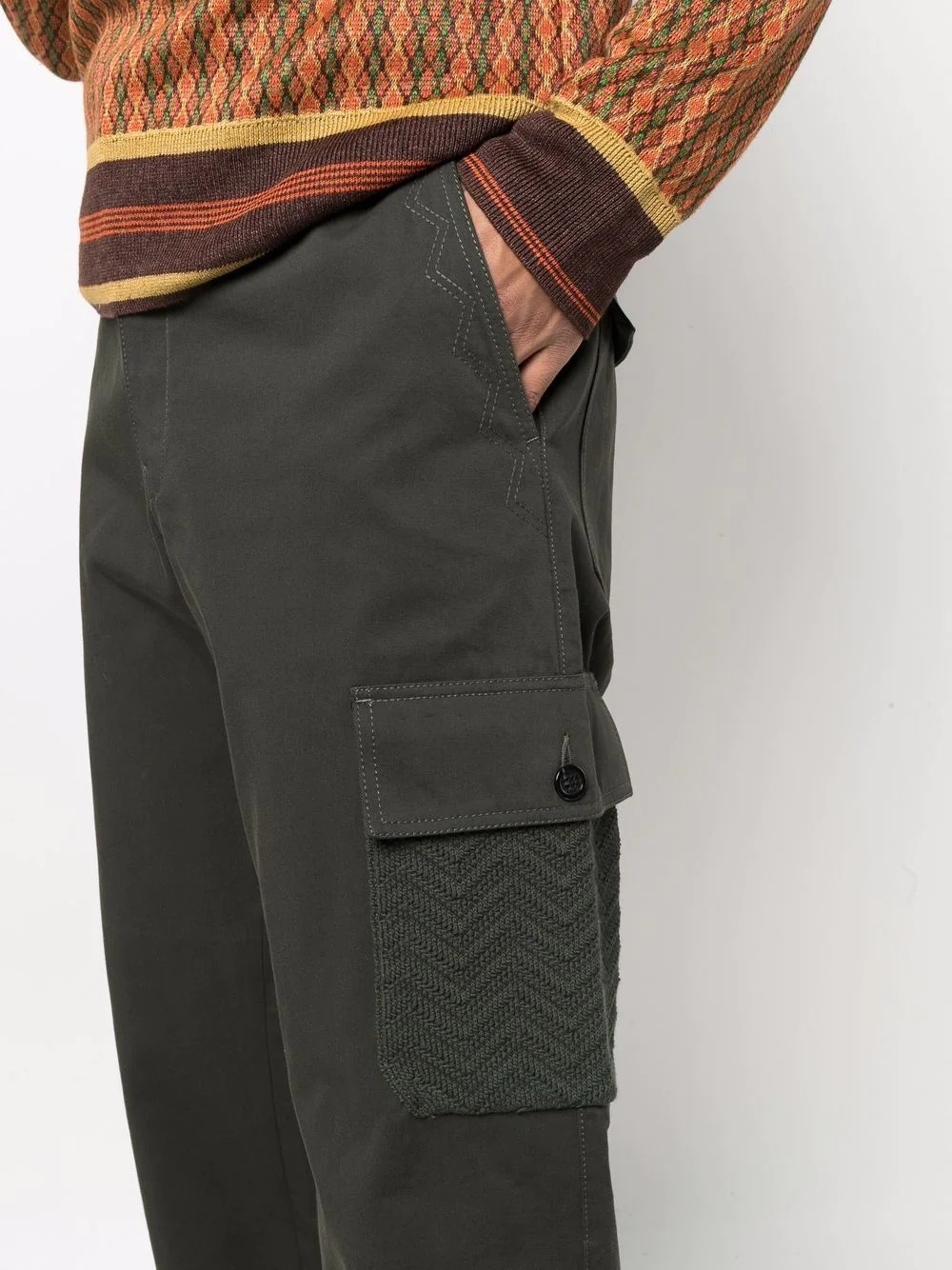 straight-leg cargo pocket trousers - 5