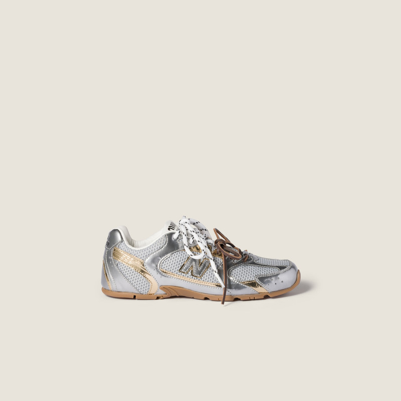 New Balance X Miu Miu 530 SL metallic leather and mesh sneakers 2