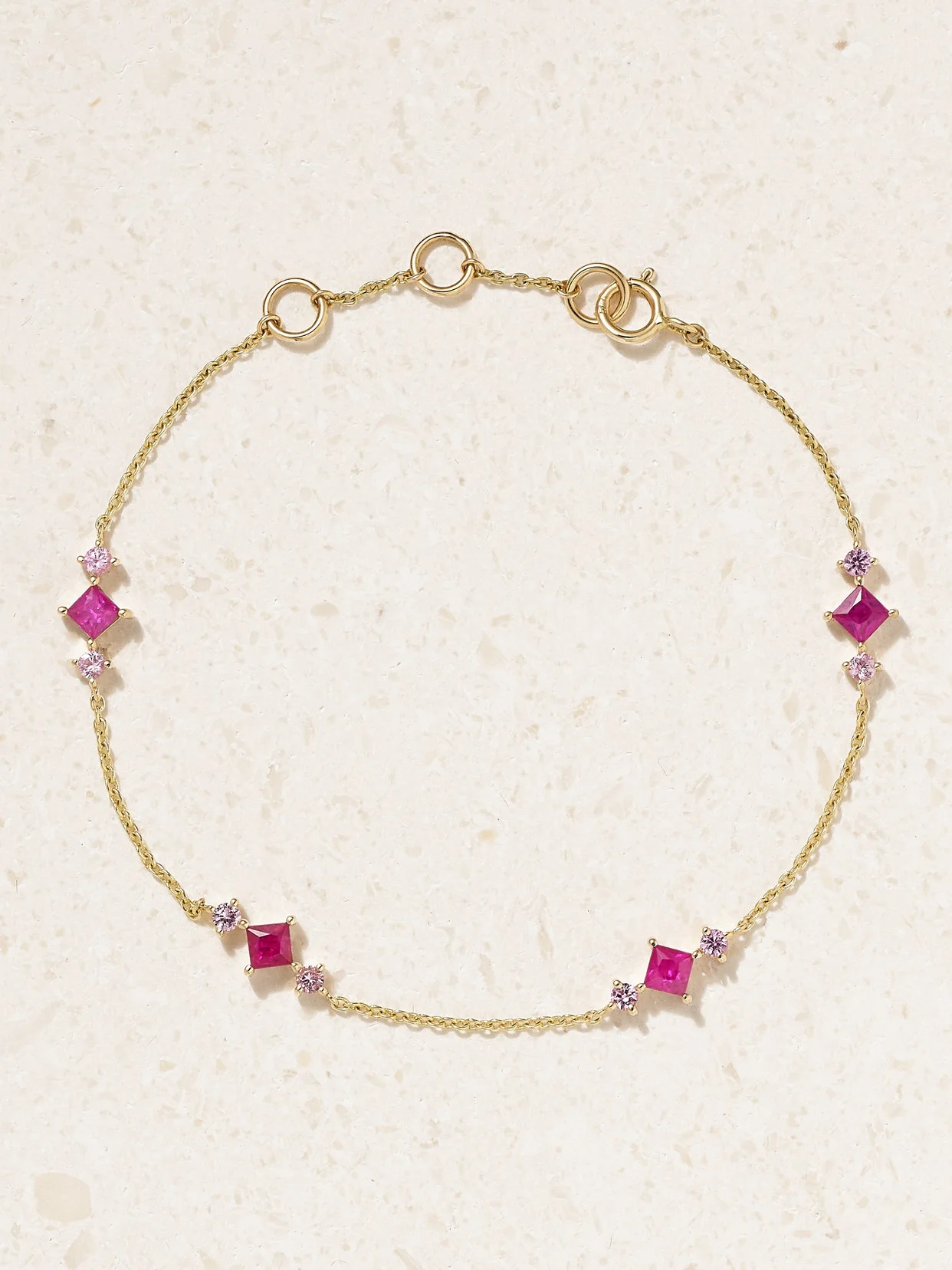 Pink Power Princess 14-karat Gold, Ruby And Sapphire Bracelet - 1