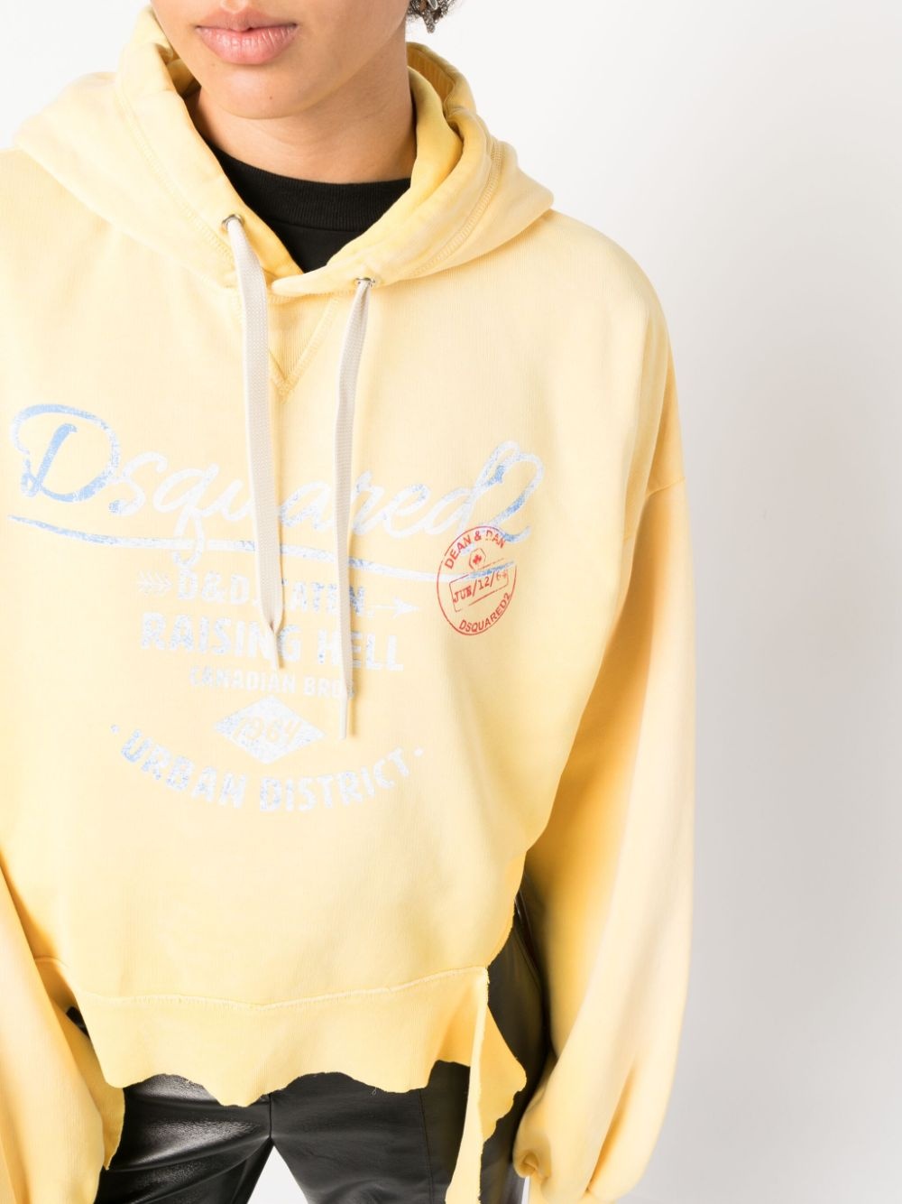 logo-print jersey hoodie - 5