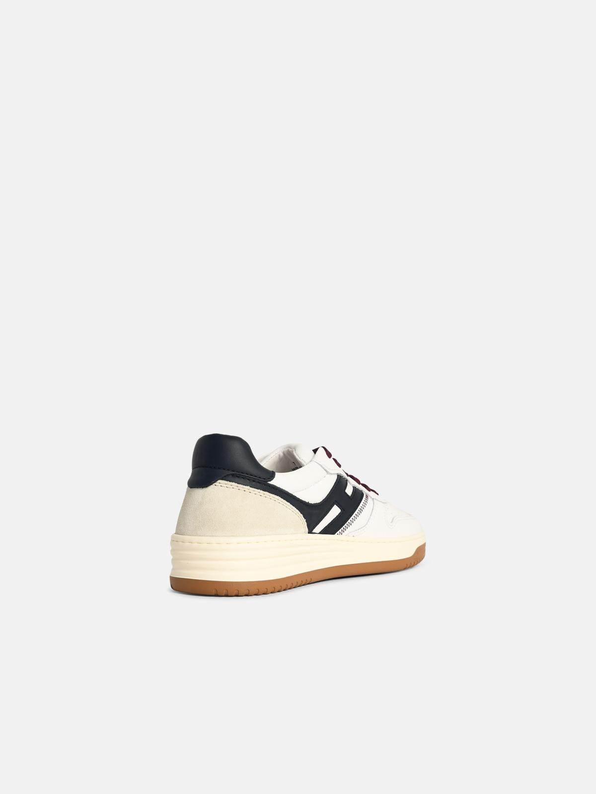 'H630' WHITE LEATHER SNEAKERS - 3