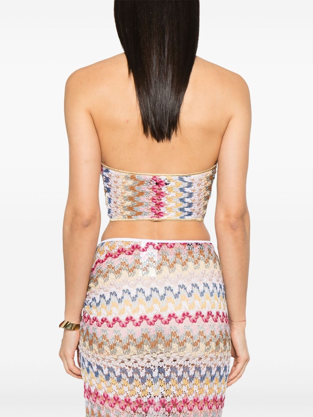 zigzag-pattern tank top - 4