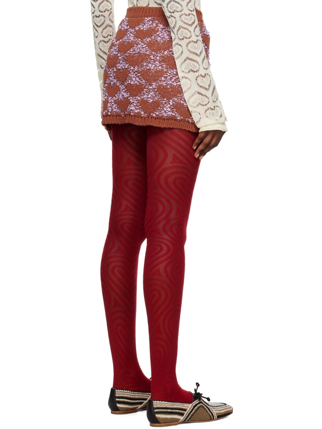 Brown Heart Miniskirt - 3