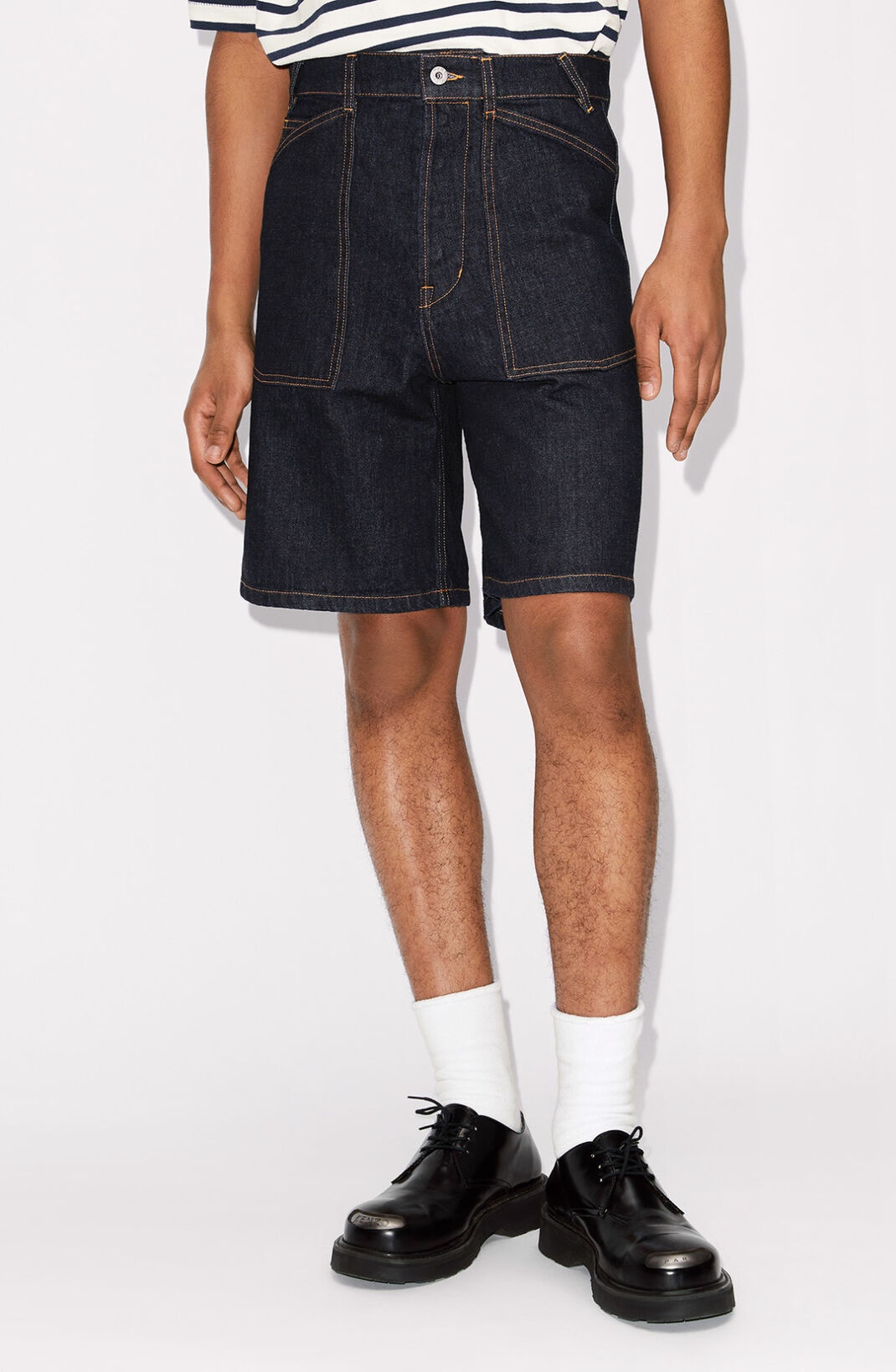 SAILOR loose denim shorts - 4