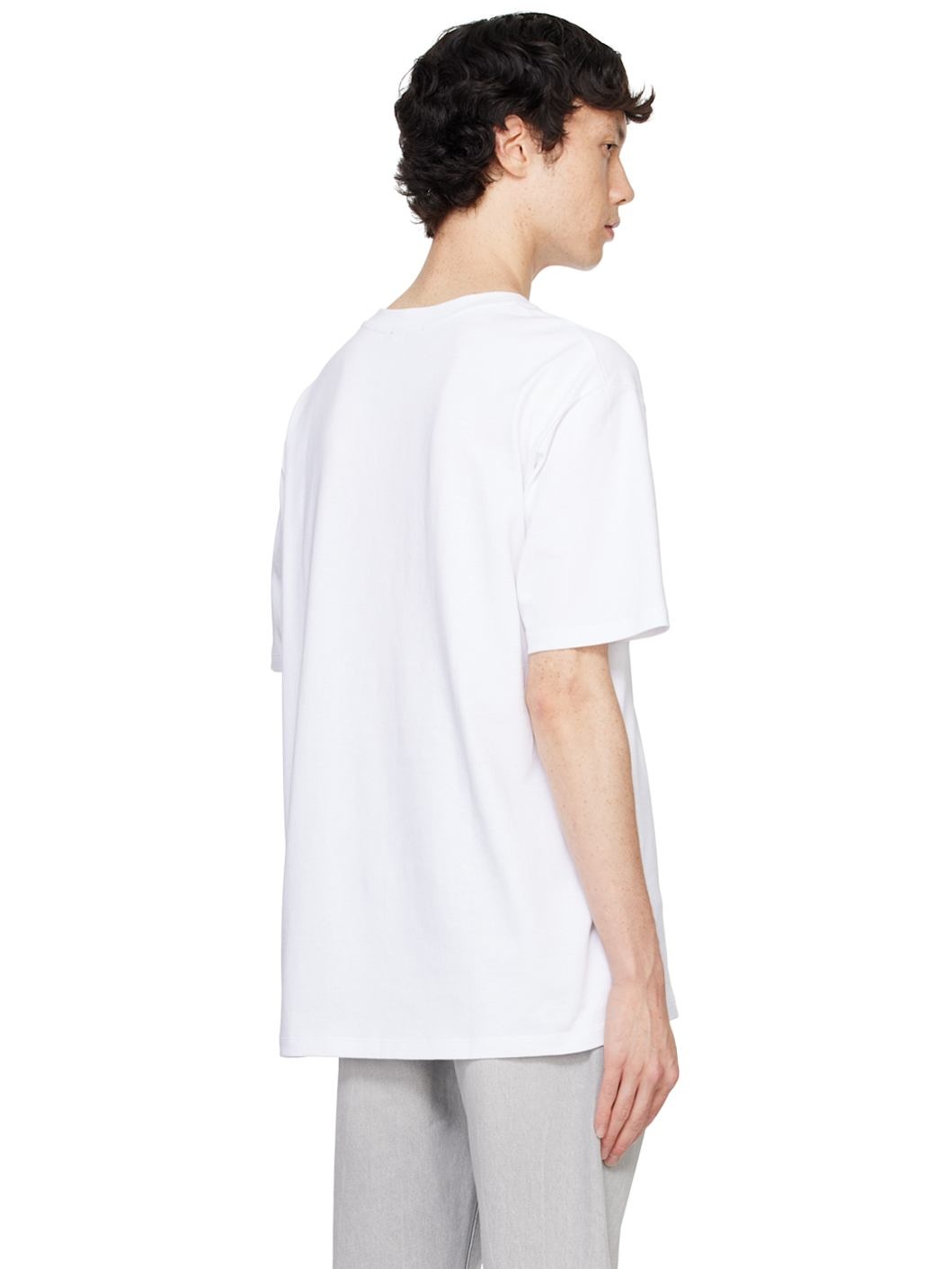 White Vintage 'Balmain Lips' Print T-shirt - 3