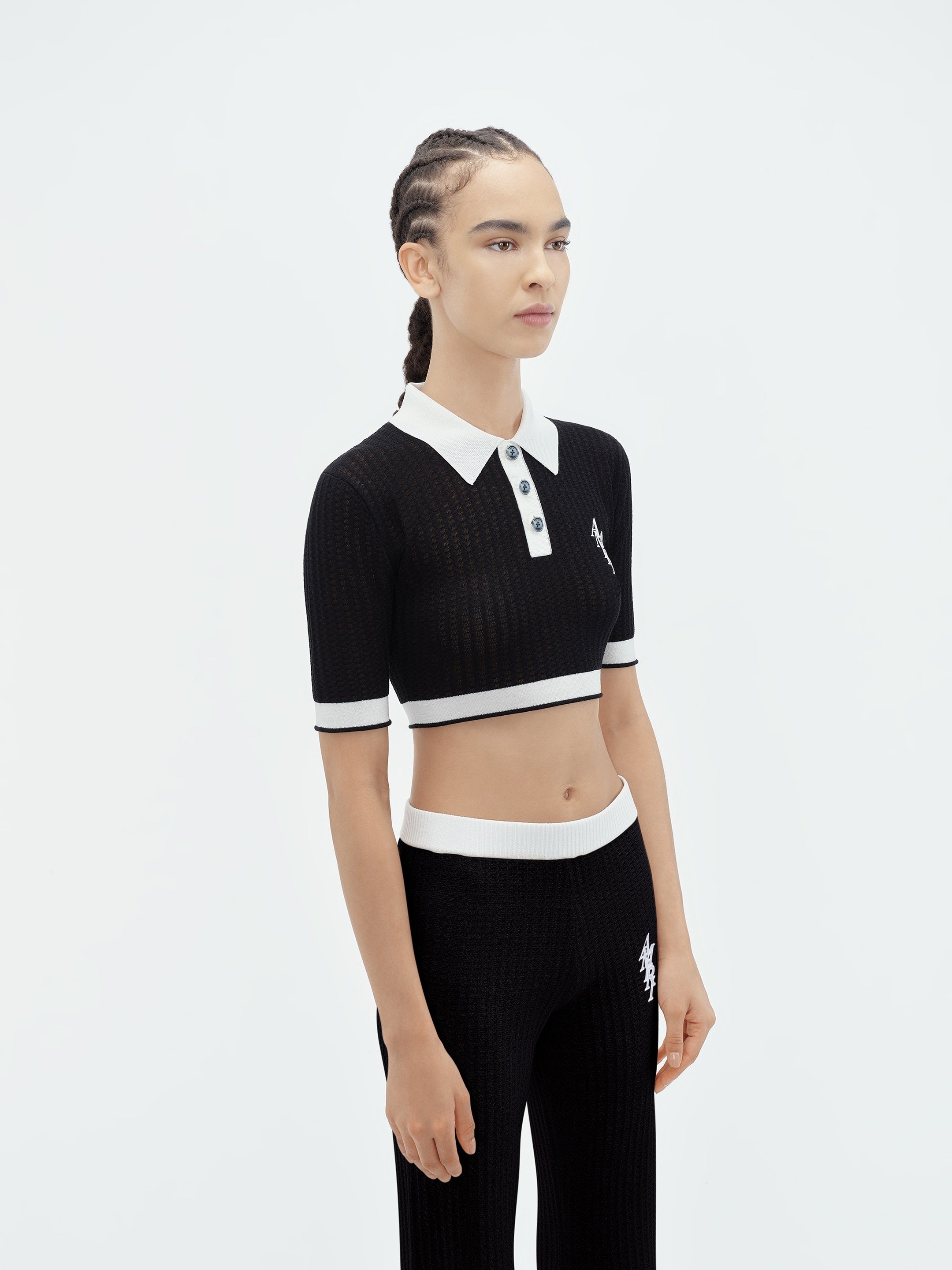 VERTICAL AMIRI KNIT POLO - 4