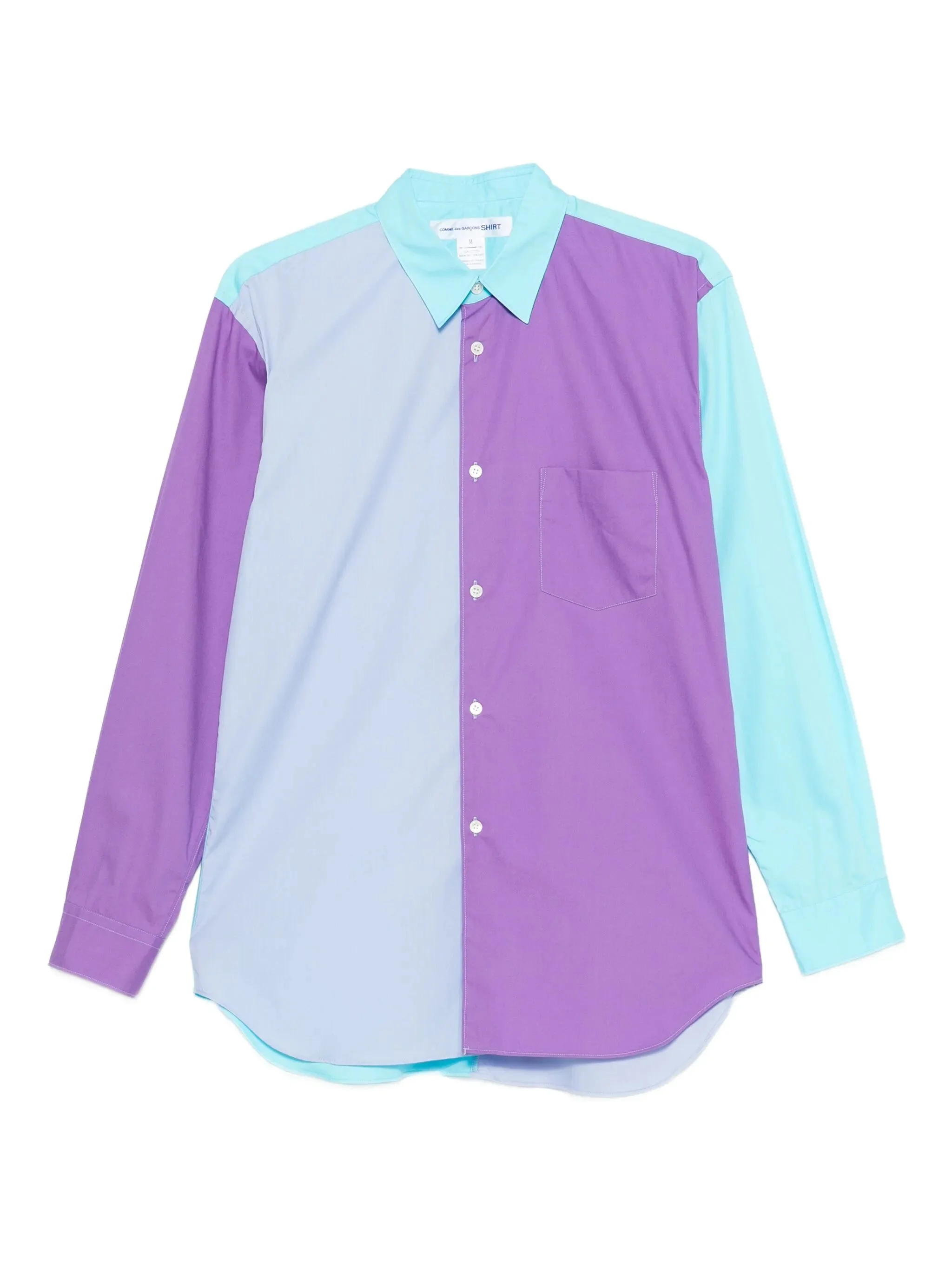 colour-block long-sleeve shirt - 1