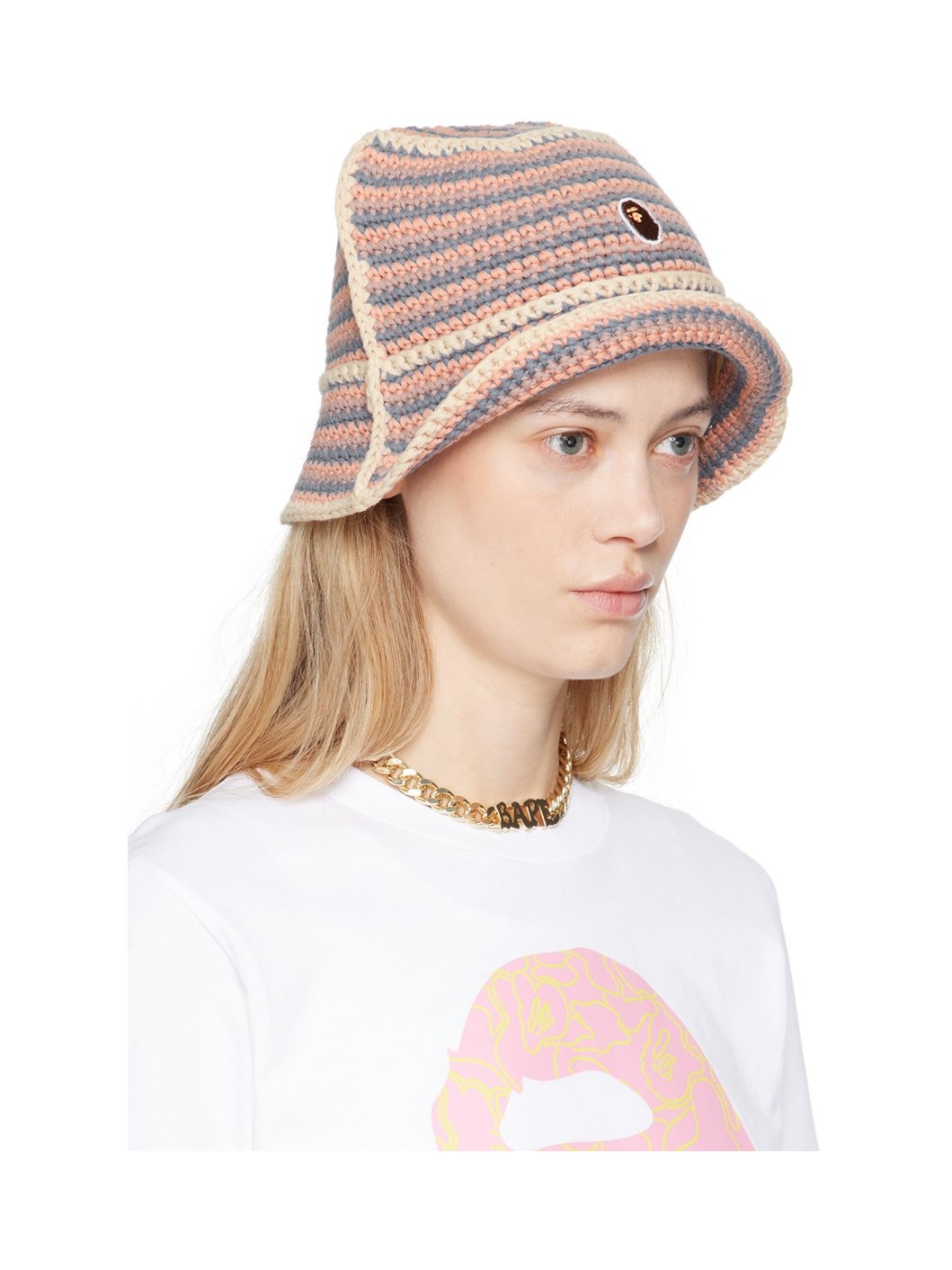 Purple & Pink Multi Hoop Knit bucket hat - 2