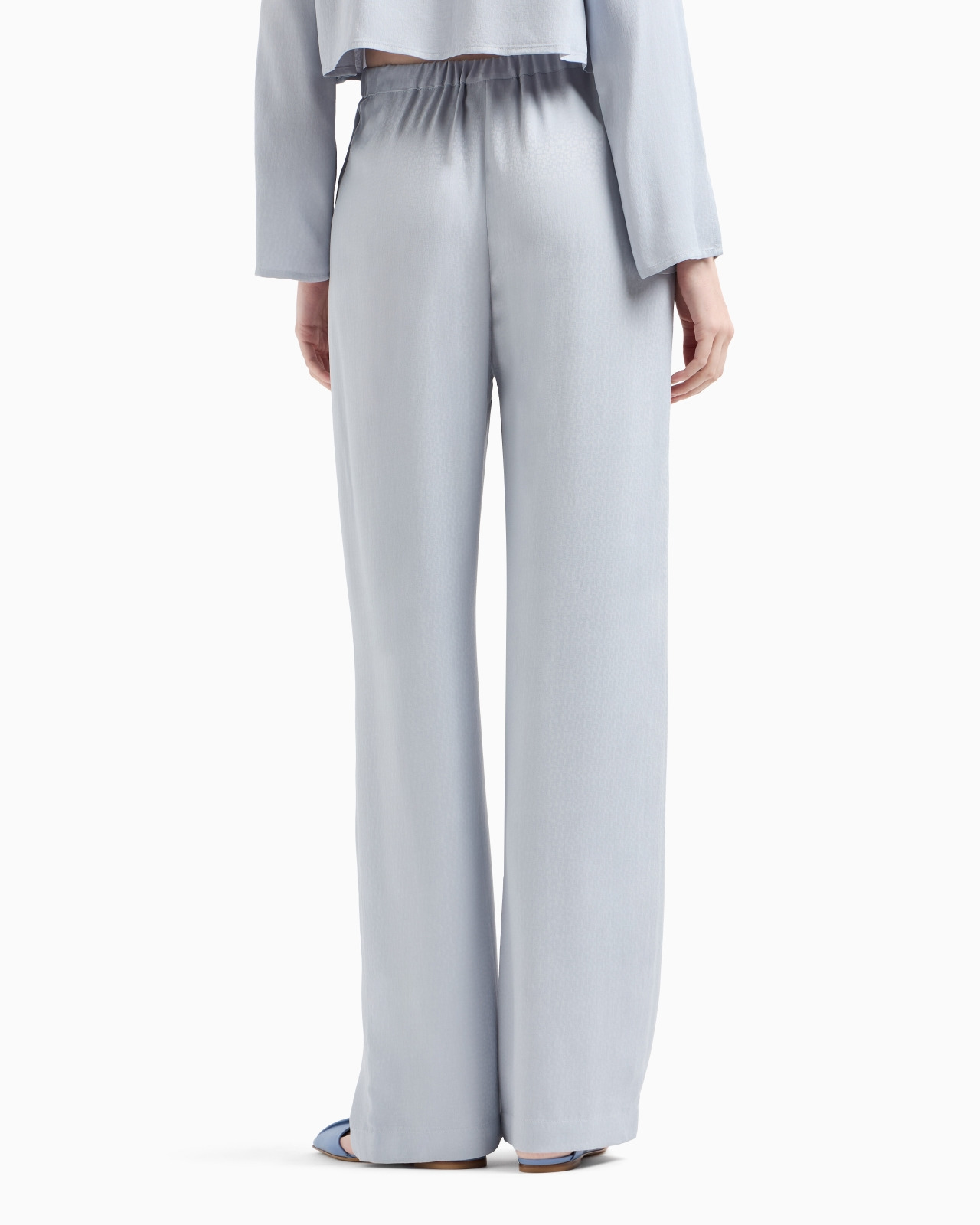 ARMURE VISCOSE TROUSERS WITH AN ELASTICATED WAIST - 3
