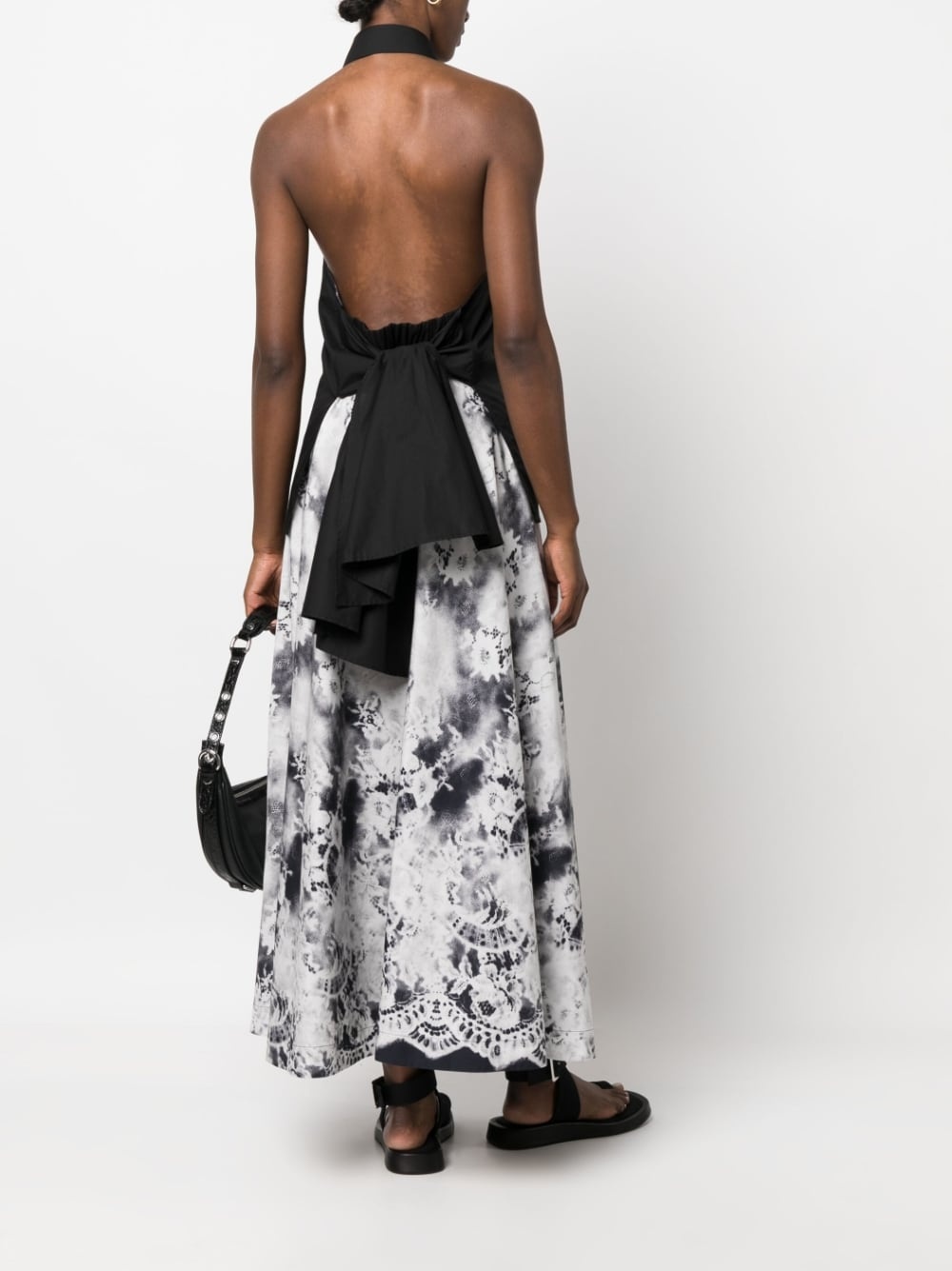open-back sleeveless cotton shirt - 2