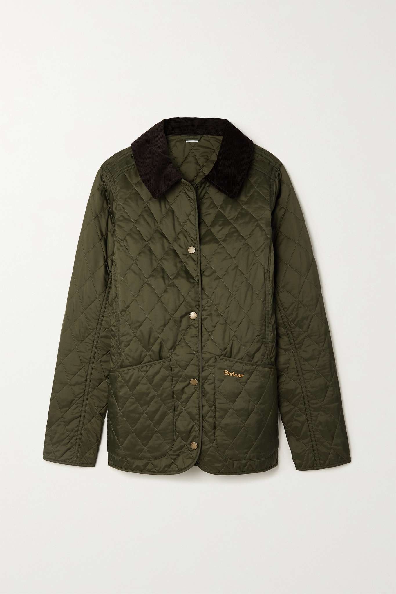 Annandale corduroy-trimmed quilted shell jacket - 1