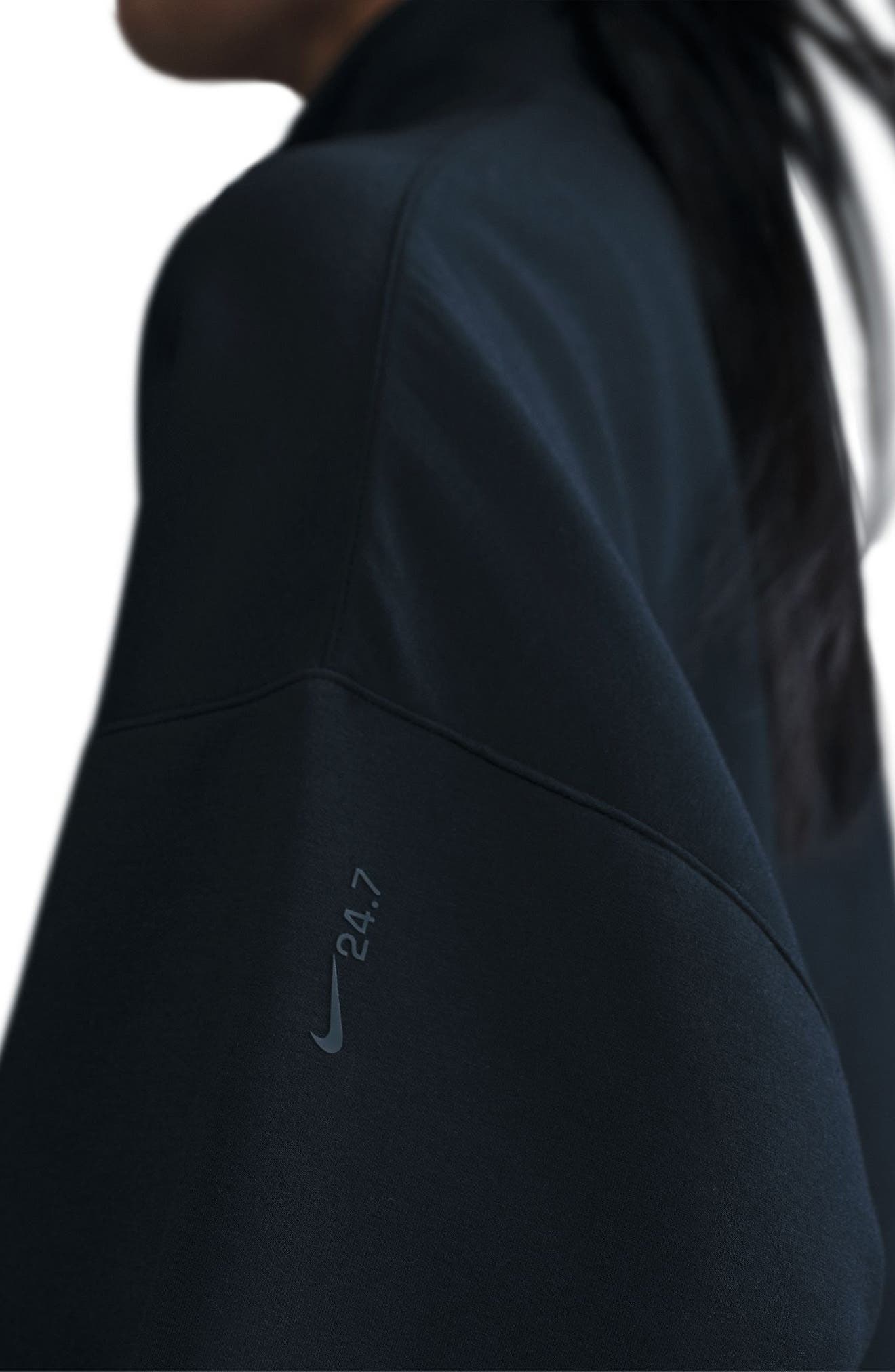 Nike 24.7 ImpossiblySoft Dri-FIT Oversize Half Zip Top in 010 Black/black at Nordstrom - 3