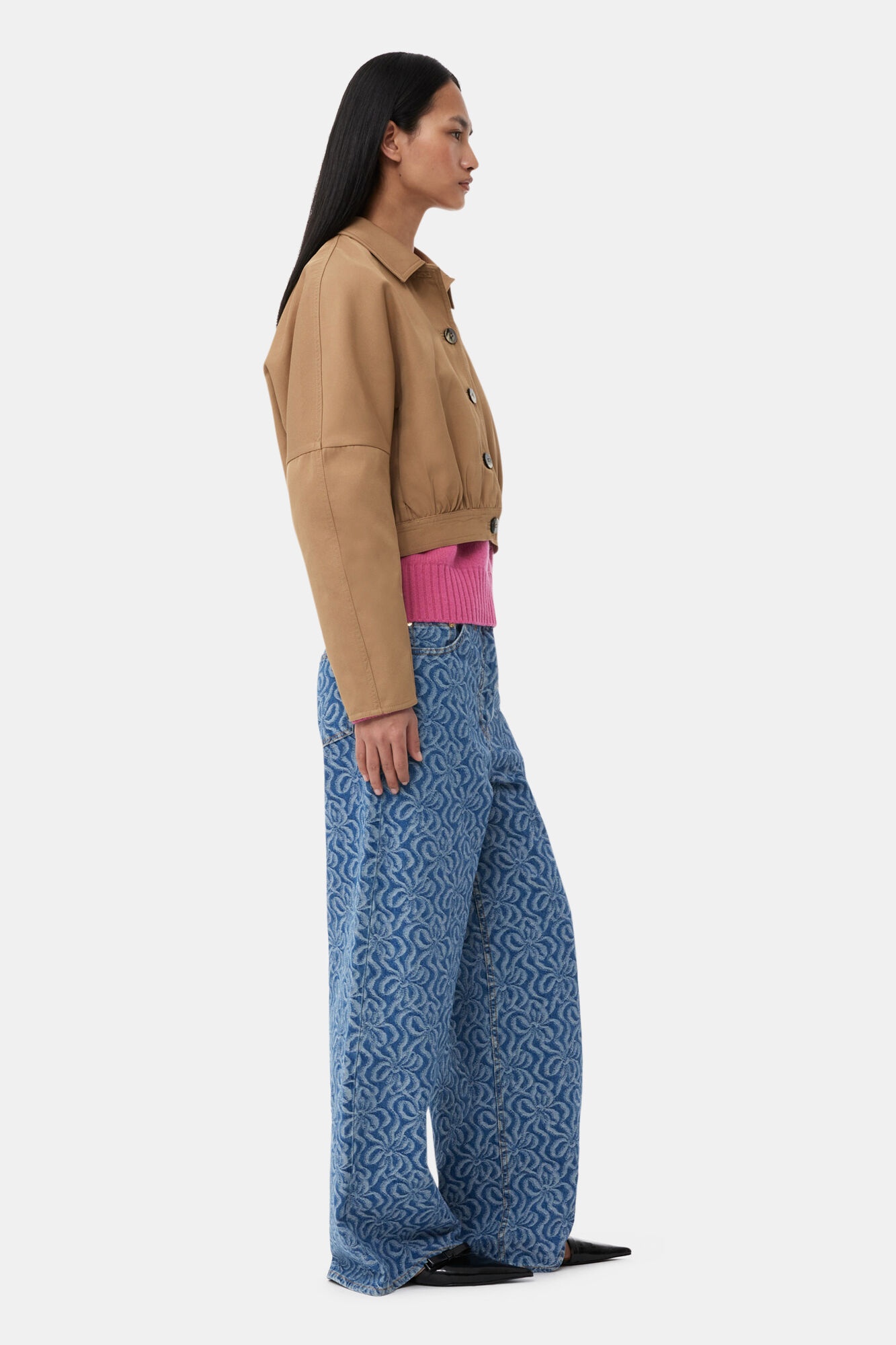 BROWN HEAVY TWILL SHORT JACKET - 5