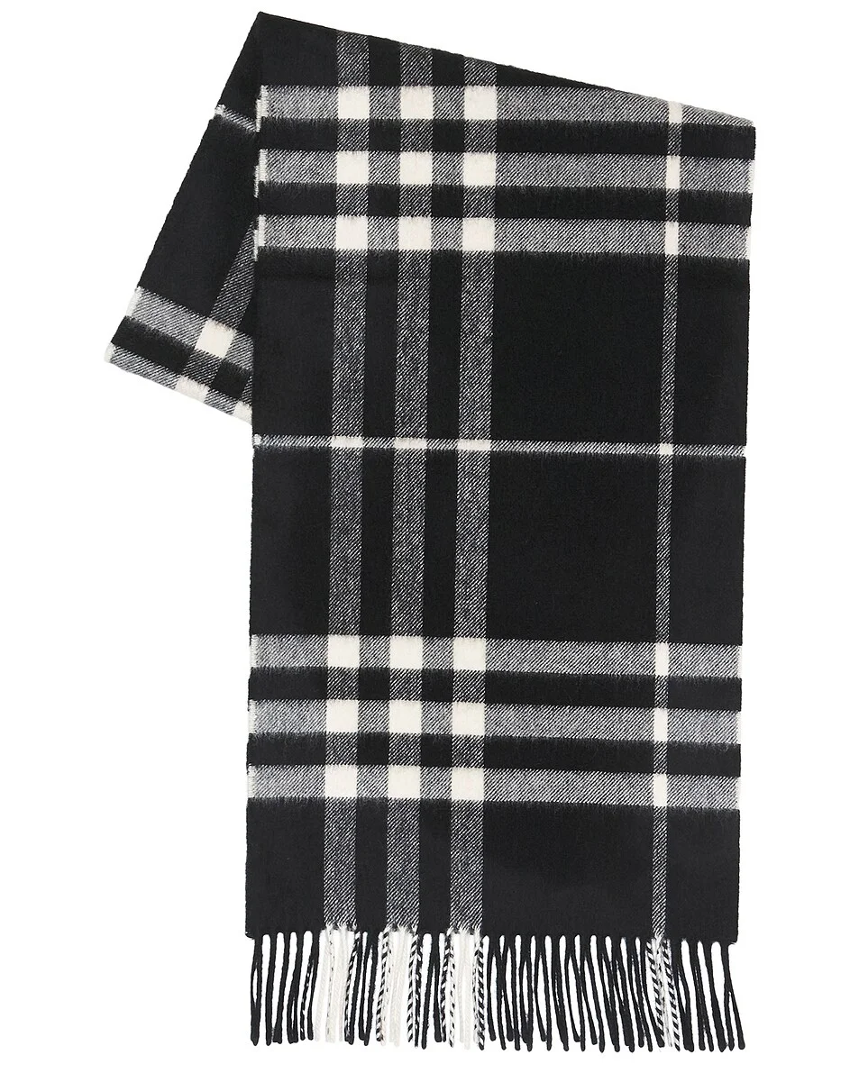 Giant Check Cashmere Scarf - 1