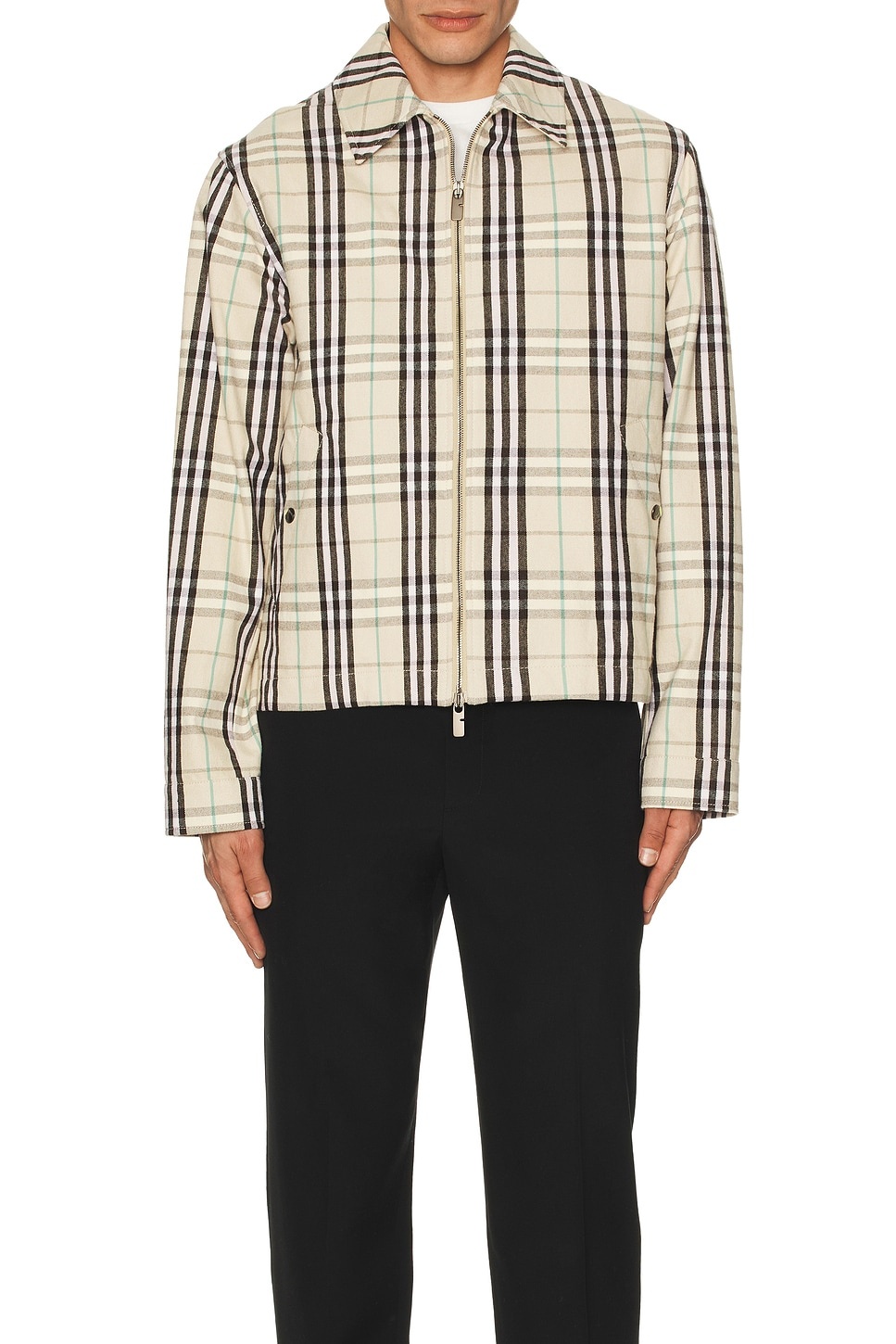 Flannel Zip Through Harrington - 3