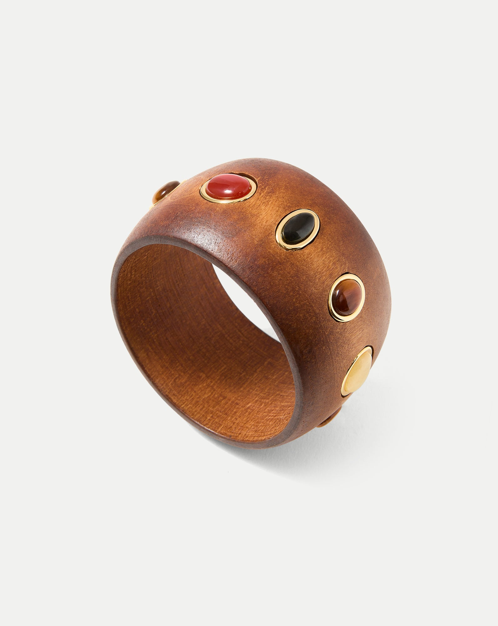 WOOD EMBELLISHED BANGLE - 3