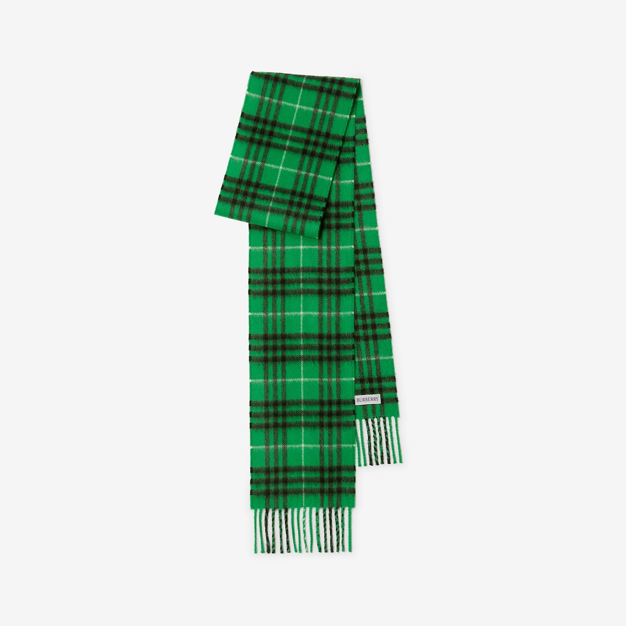 Narrow Check Cashmere Scarf - 1