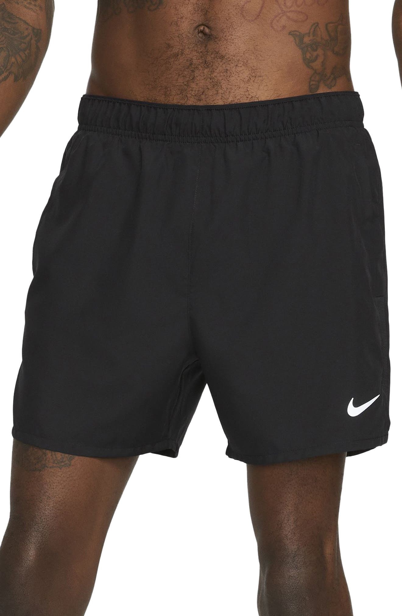 Nike Dri-FIT Challenger 5-Inch Brief Lined Shorts in Black/Black/Black at Nordstrom - 1