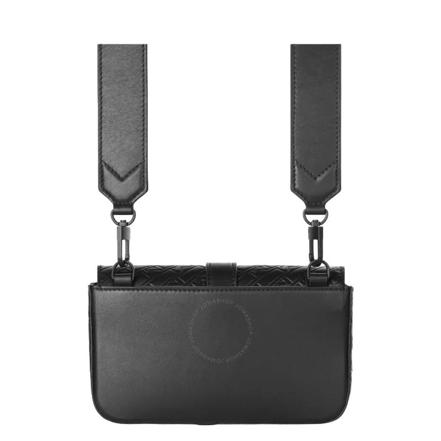 Montblanc Black Leather M Print Ultrablack Crossover Clutch - 2