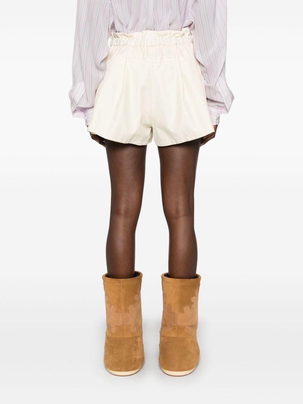 drawstring-waist shorts - 4