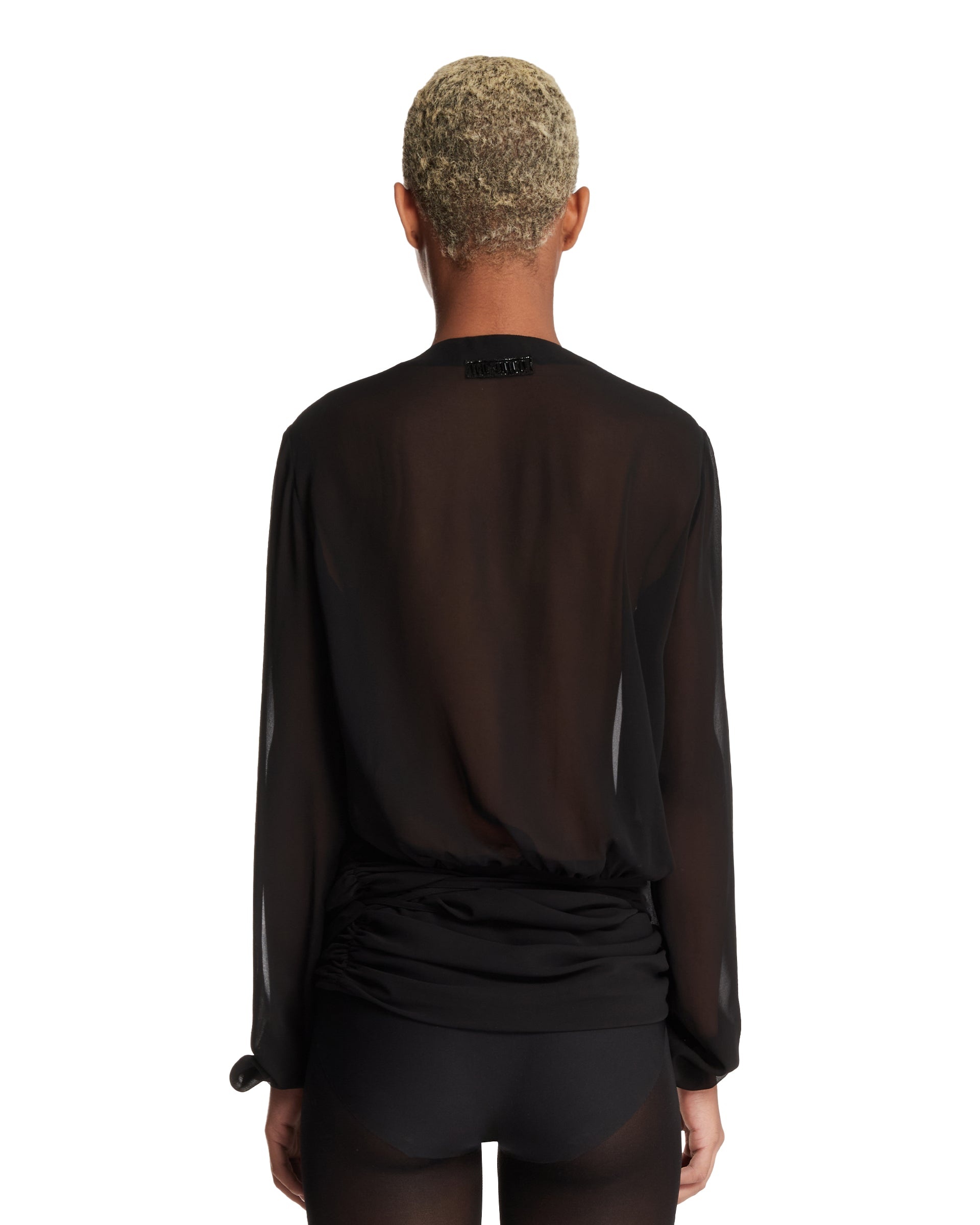 Black Georgette Blouse - 3