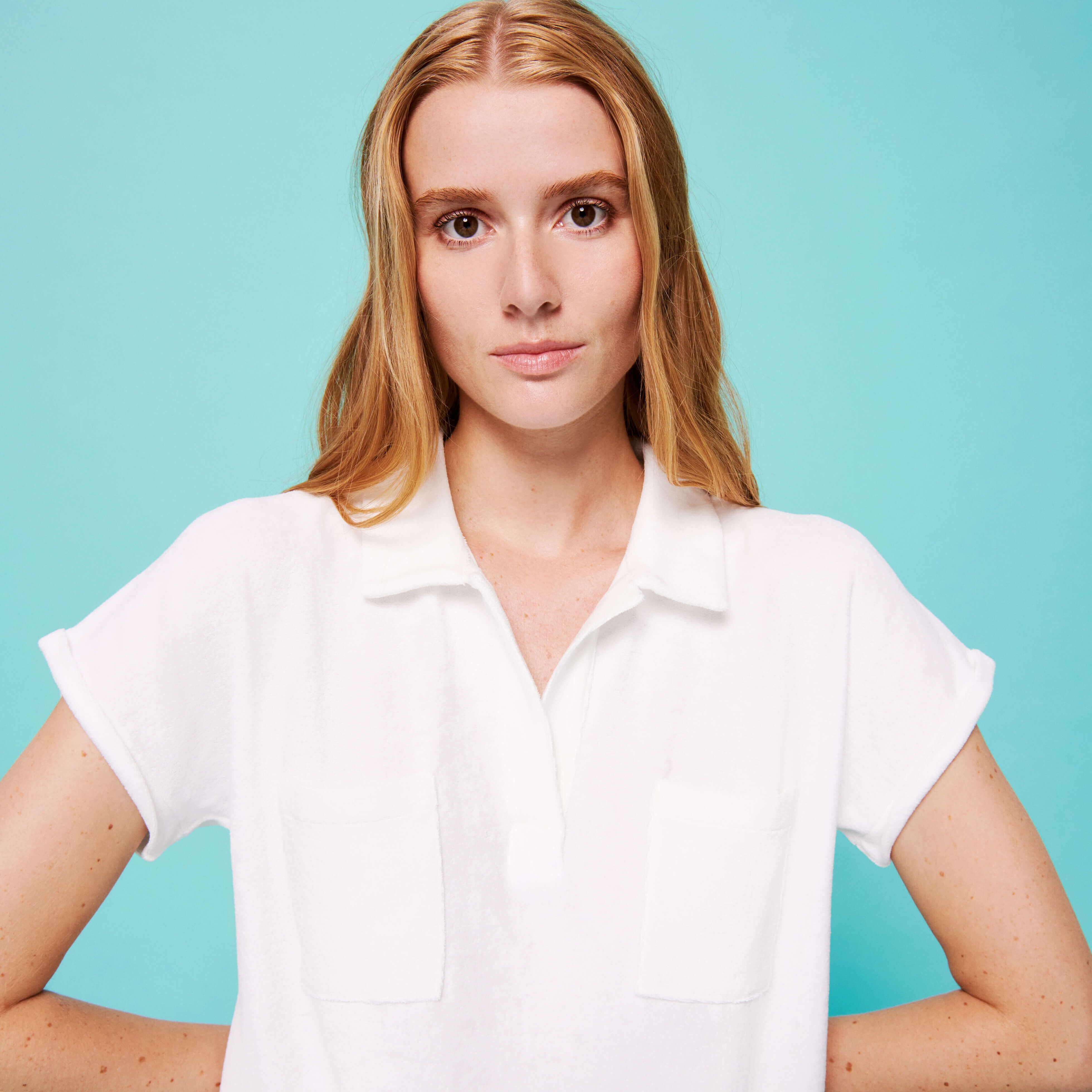 Women Terry Polo Dress Solid - 5
