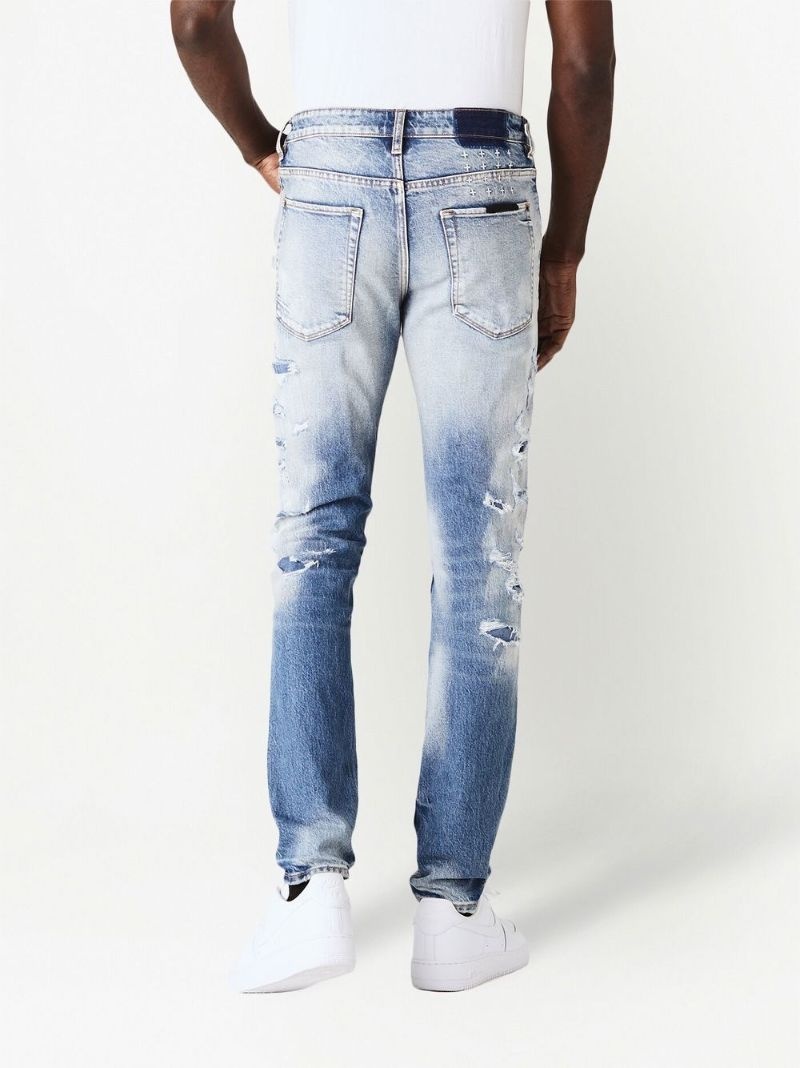 ripped-detail slim-fit jeans - 3