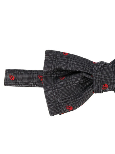 Alexander McQueen embroidered skull bow tie outlook