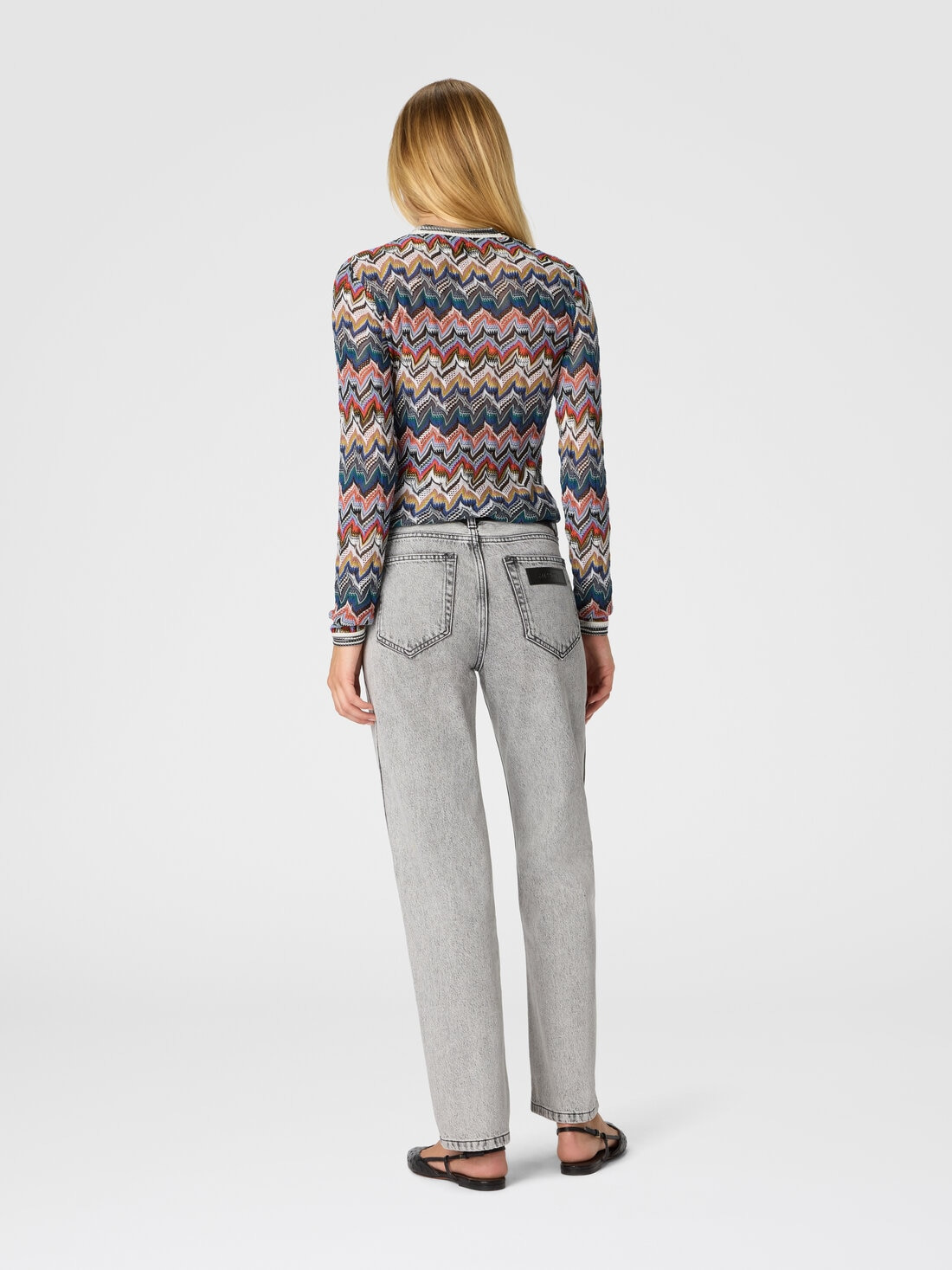 V-neck cardigan in embroidered lace - 3