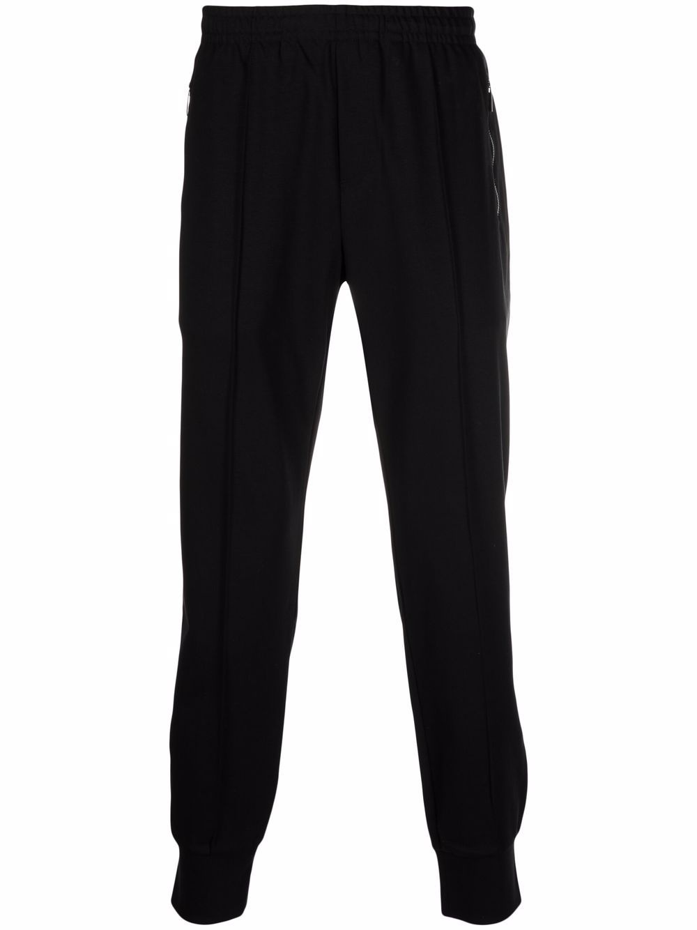 solid-colour slim-fit track pants - 1