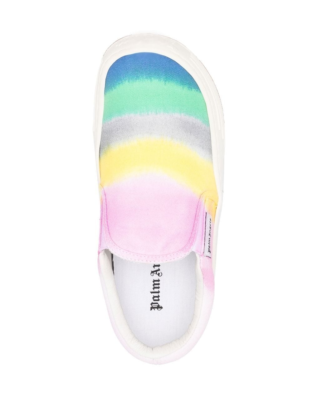 gradient-pattern canvas slip-on trainers - 8