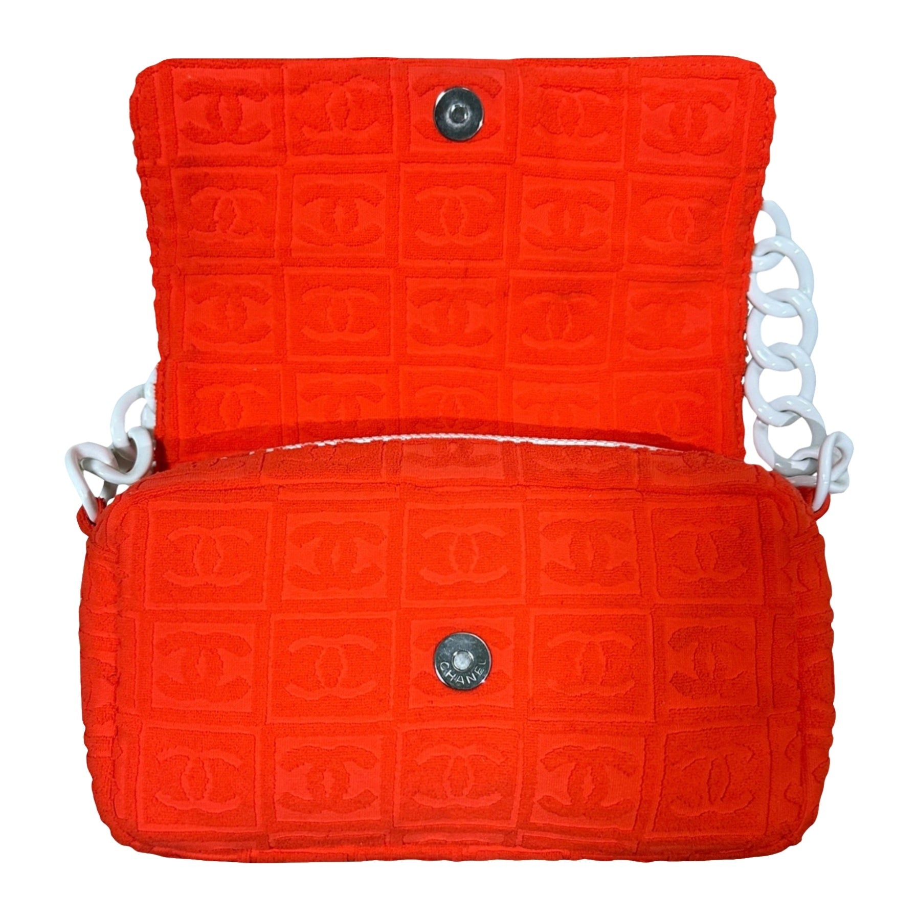 CHANEL Sport Spring Summer 2002 Terry Cloth Flap Shoulder Bag - 7