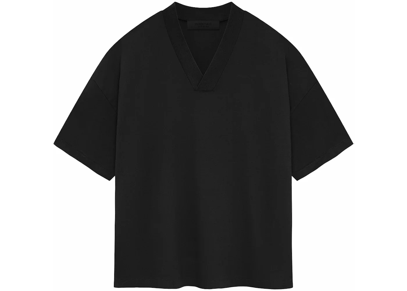 Fear of God Essentials V-Neck Tee Jet Black - 1