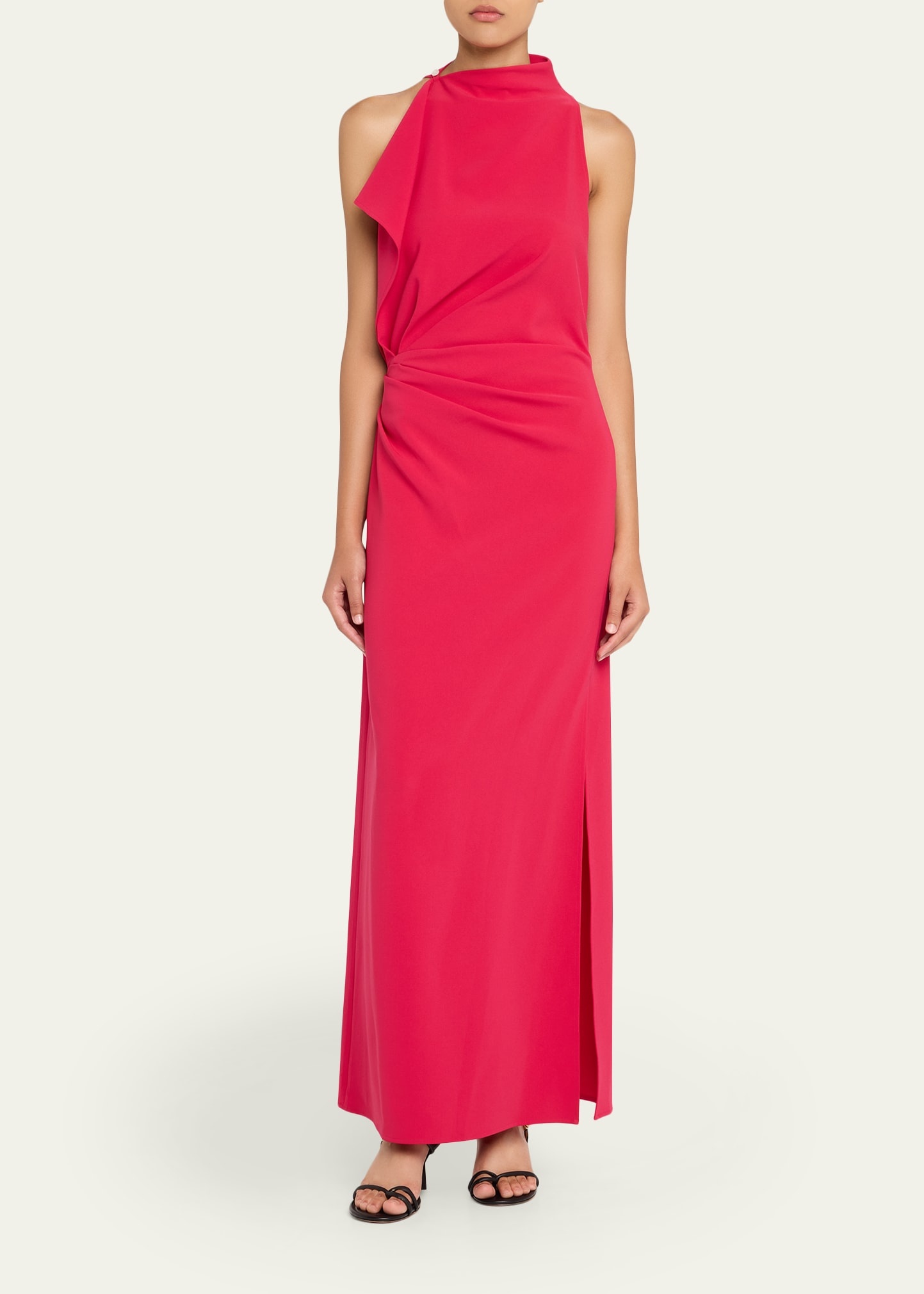Devyn Draped Matte Double Crepe Dress - 2