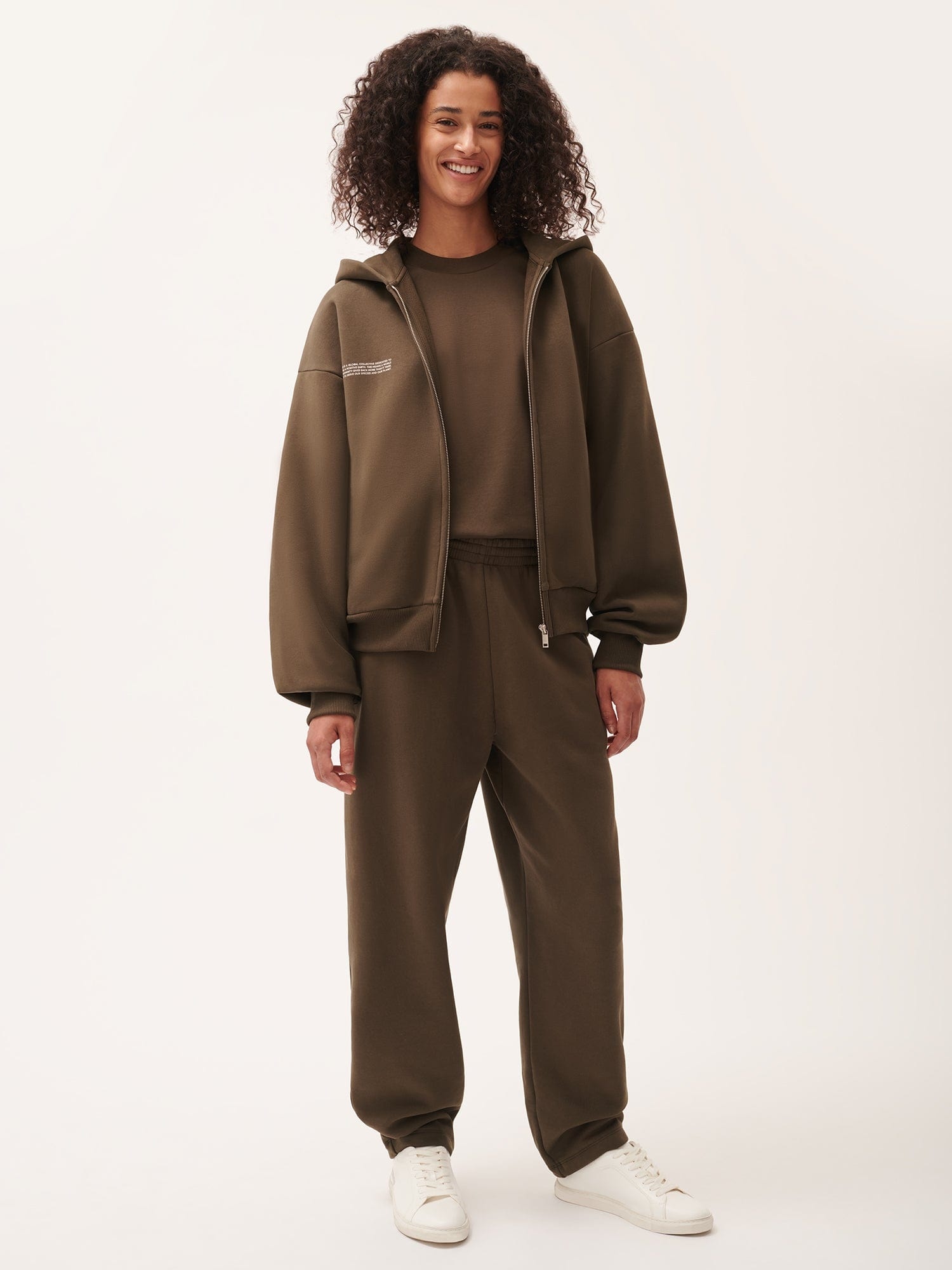 Womens DNA Barrel-Leg Track Pants - Cacoa Brown - 2