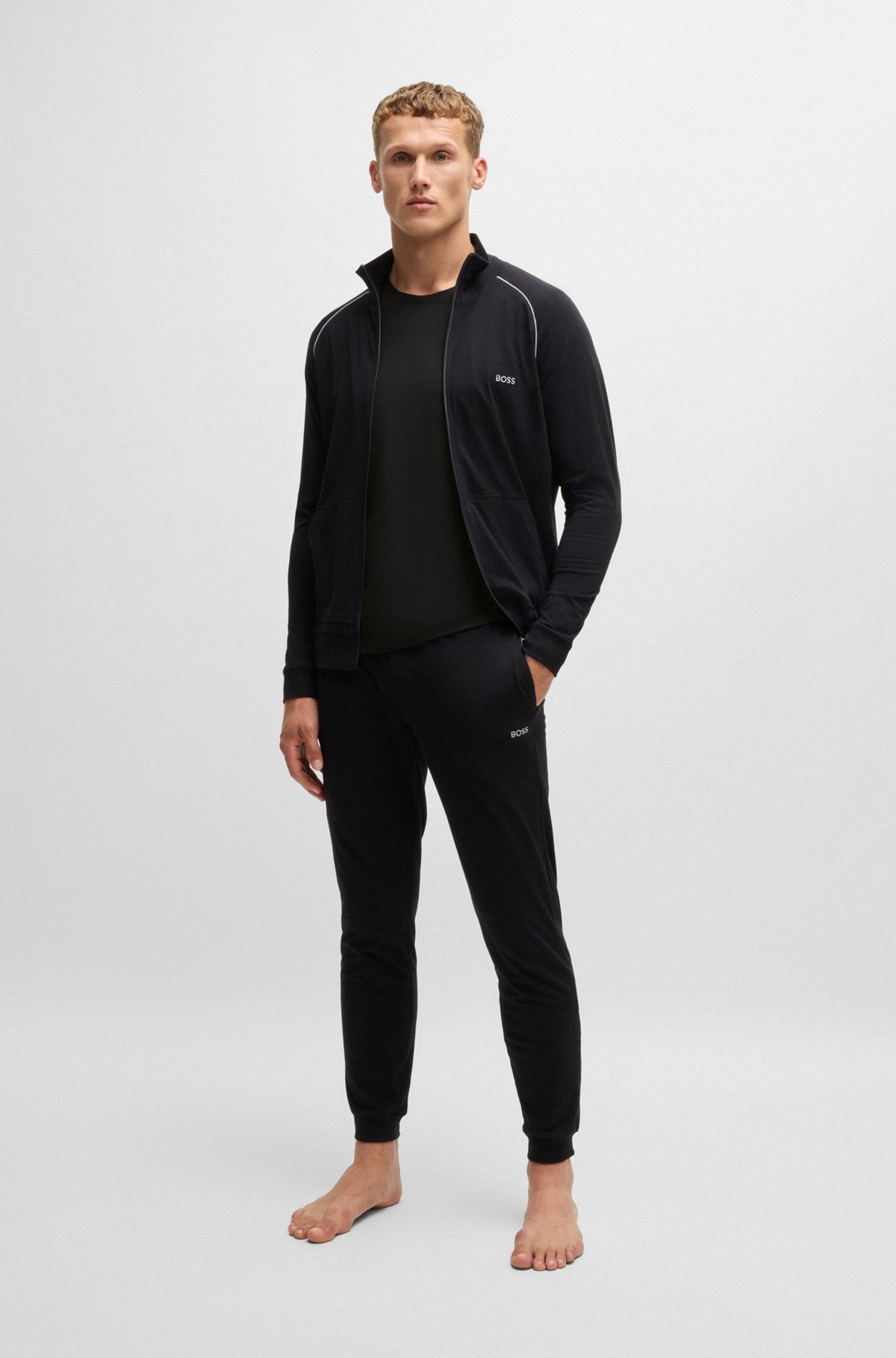 STRETCH-COTTON REGULAR-FIT T-SHIRT WITH LOGO DETAIL - 4