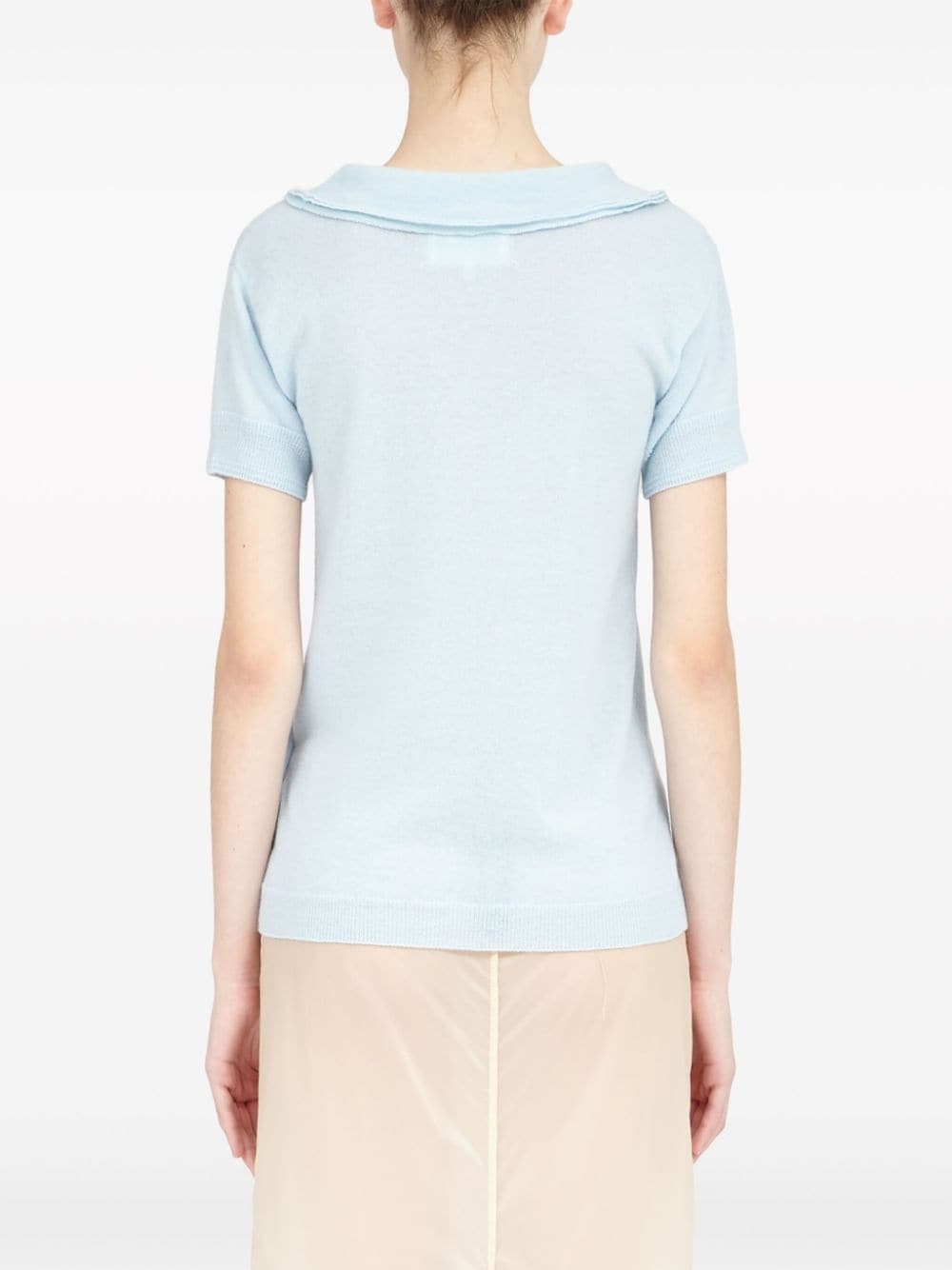 wool-cashmere blend top - 5