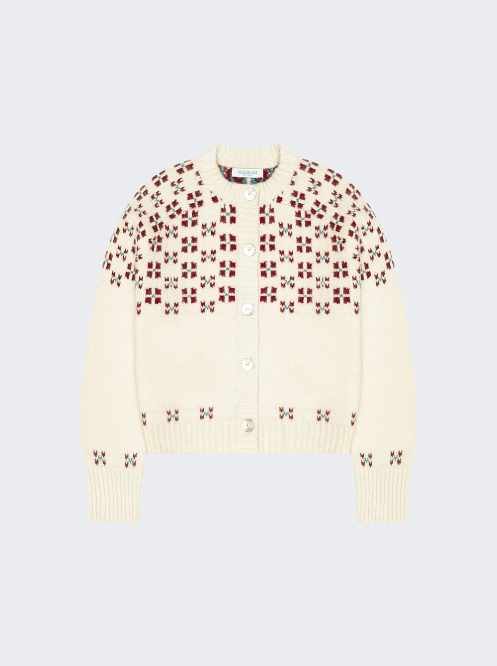 Winter Fair Isle Cardigan Natural - 1