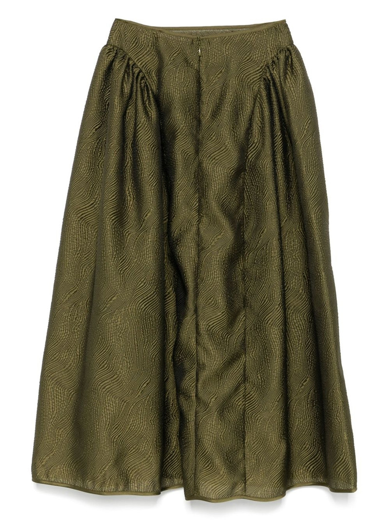 CECILIE BAHNSEN textured midi skirt outlook