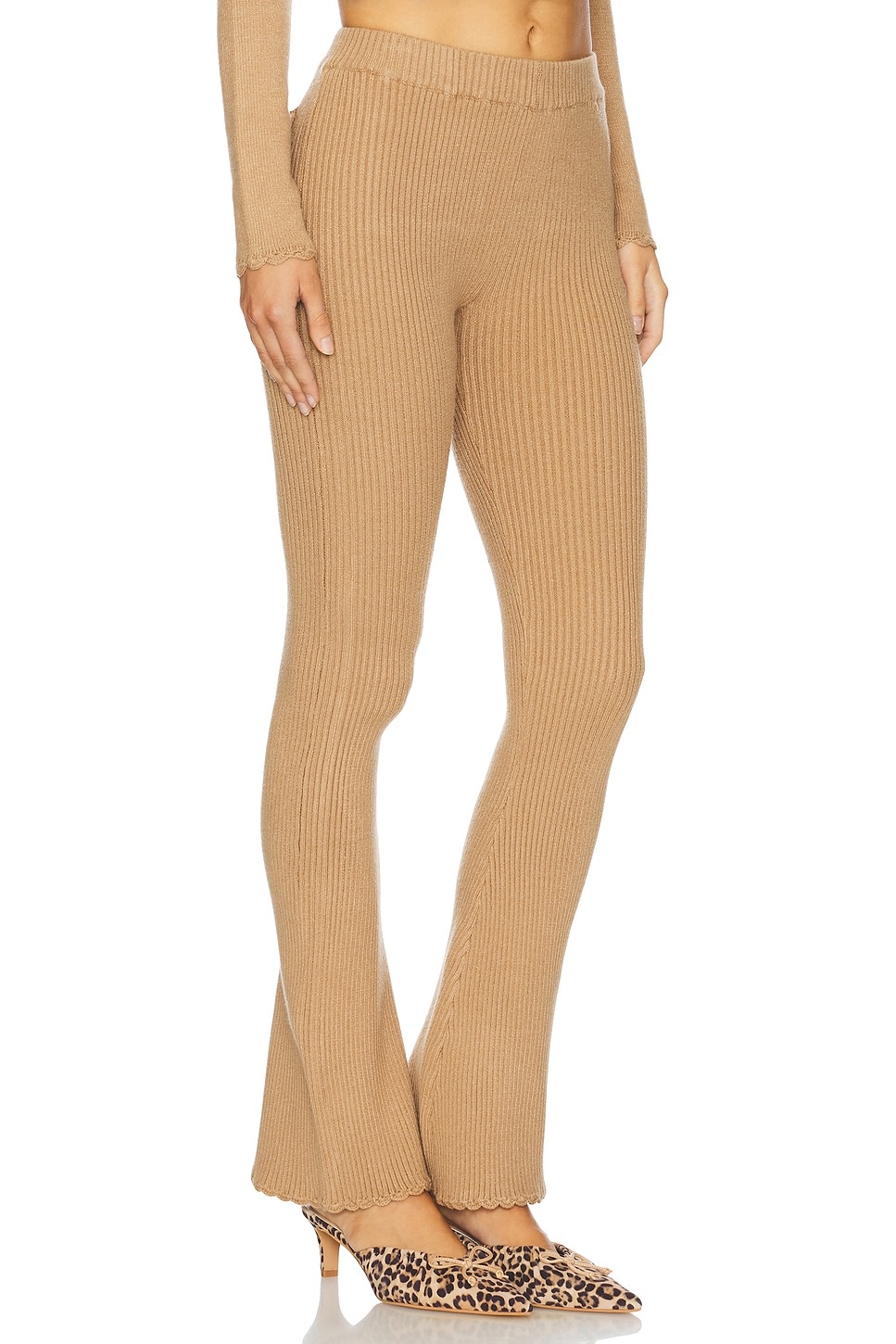 X Bella Hadid Texas Ribbed Knit Pant - 2