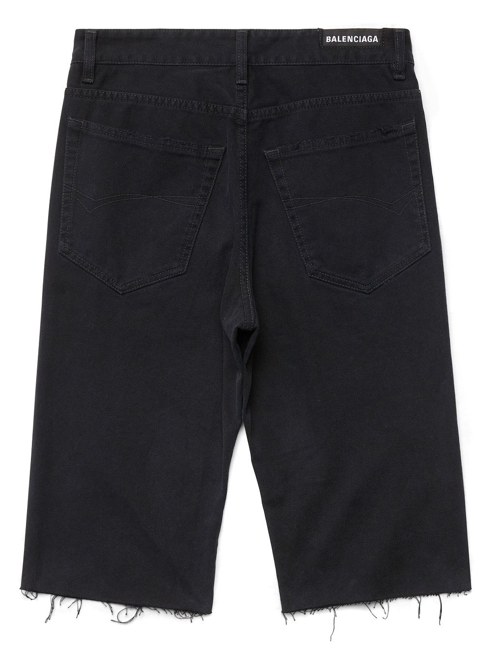 raw-hem denim shorts - 2